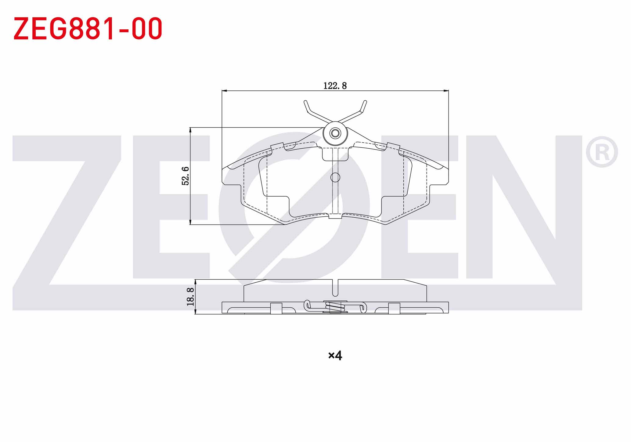 ZEGEN 0 986 494 262 | FREN BALATA ON CITROEN C3 (FC) 1.4 VTI 2002-2009 / C3 (FC) 1.4 HDI 2002-2009 / C2 (JM) 1.4 2003-2009 / C2 (JM) 1.4 HDI 2003-2009
