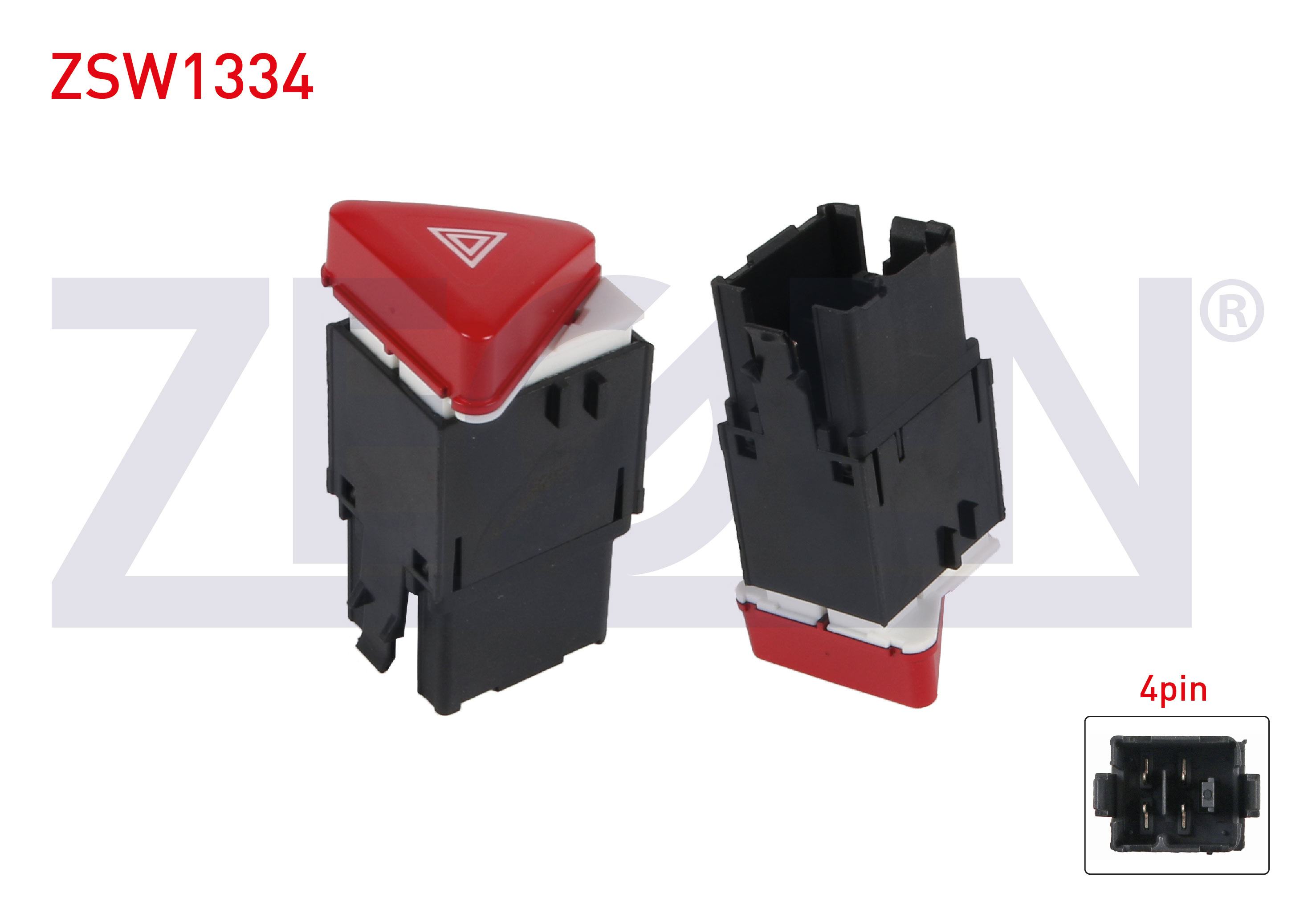 ZEGEN  | FLASOR ANAHTARI 4 PIN VOLKSWAGEN GOLF V - JETTA III 2003-2009