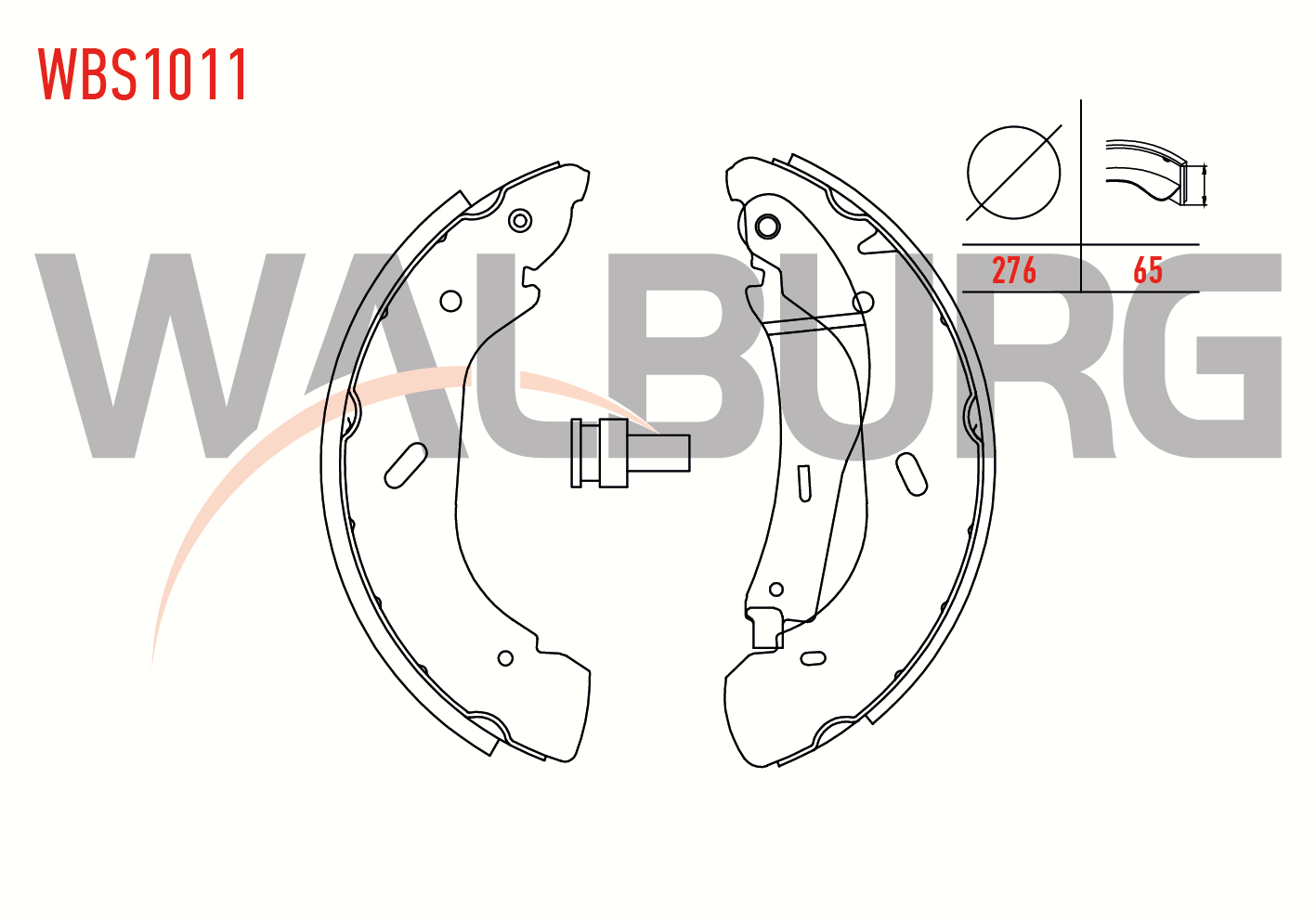 WALBURG  | FREN PABUC BALATA ARKA FORD TRANSIT (FA_ _) 2.0 DI V184 16 JANT ARKADAN ITISLI LEVYELI 276X65 mm 2000-2006/TRANSIT 2.0 TDCI 2000-2006/TRANSIT 2.3 16v 2000-2006/TRANSIT 2.4 DI 2000-