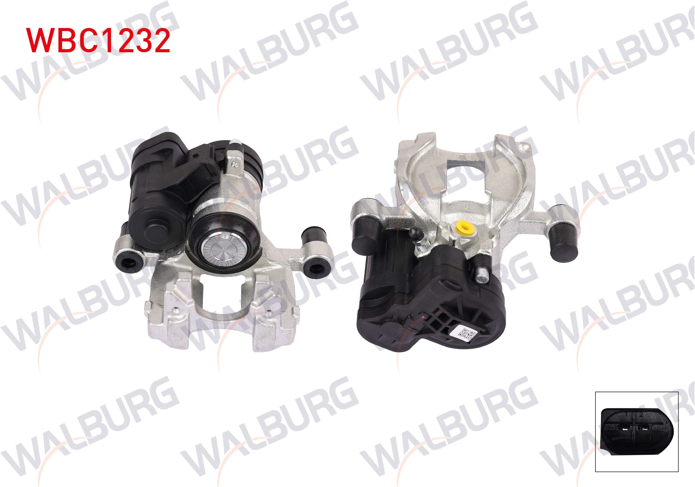WALBURG  | FREN KALIPER ELEKTRONIK SOL ARKA PISTON 38mm DISK 272mm AUDI A3 2012-/ A3 CABRIO 2012-/ A3 SPORTBACK 2012-/ SKODA KODIAQ 2016-/ VW TIGUAN 2016-/ PASSAT 2014-/ GOLF VII 2012-