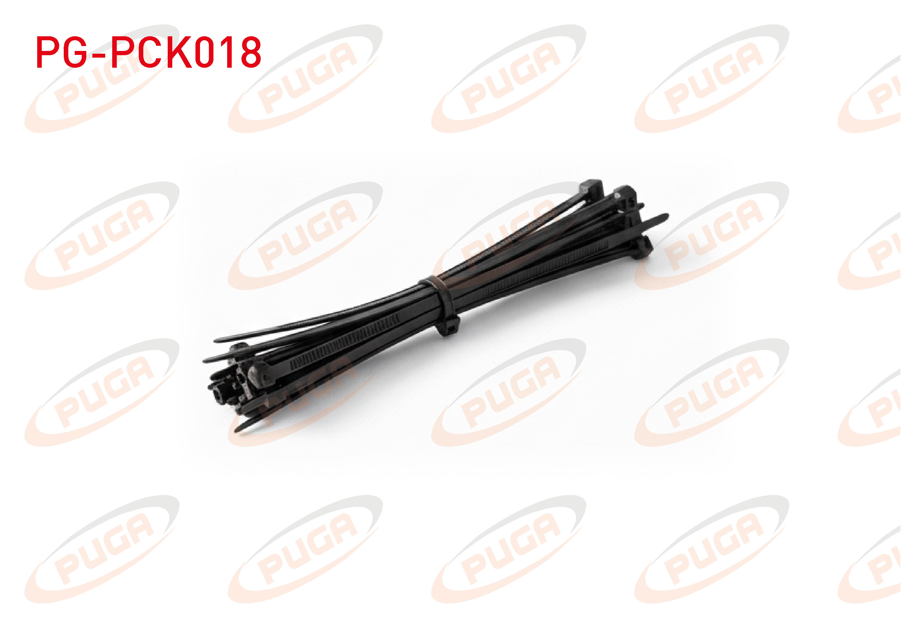 PUGA  | PLASTIK KELEPCE SIYAH 3,6 X 370