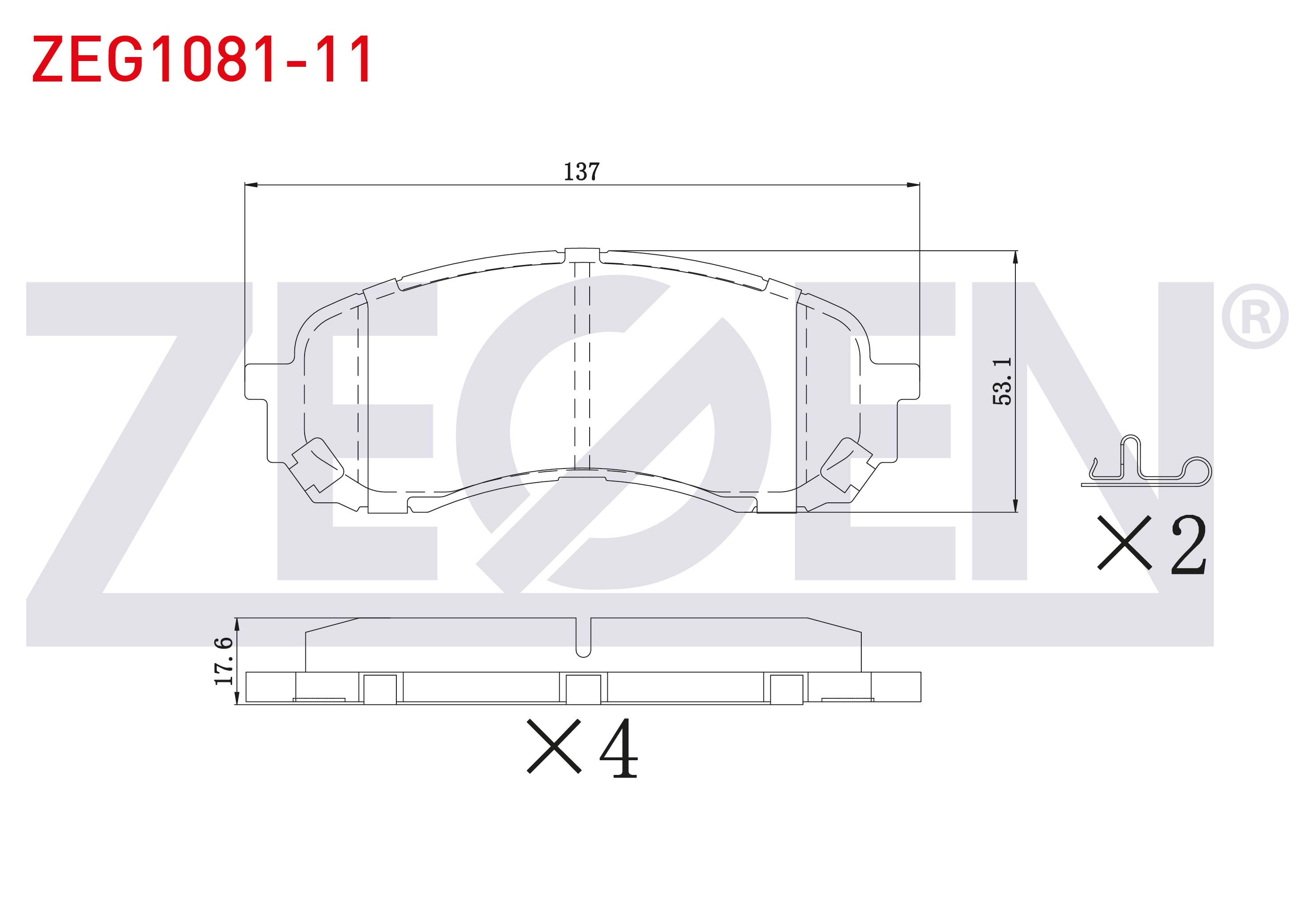 ZEGEN 0 986 494 373 | FREN BALATA ON SUBARU IMPREZA 1.5 - 1.6i 2000-2012 / FORESTER 2.0 2008- / OUTBACK 2.0 D 2009- / LEGACY V 2.0i 2009-2014