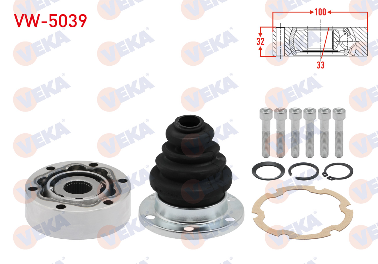 VEKA  | AKS KAFASI SOL-SAG ON IC 33X32X100 VOLKSWAGEN PASSAT (3B2) 1.6 1996-2000