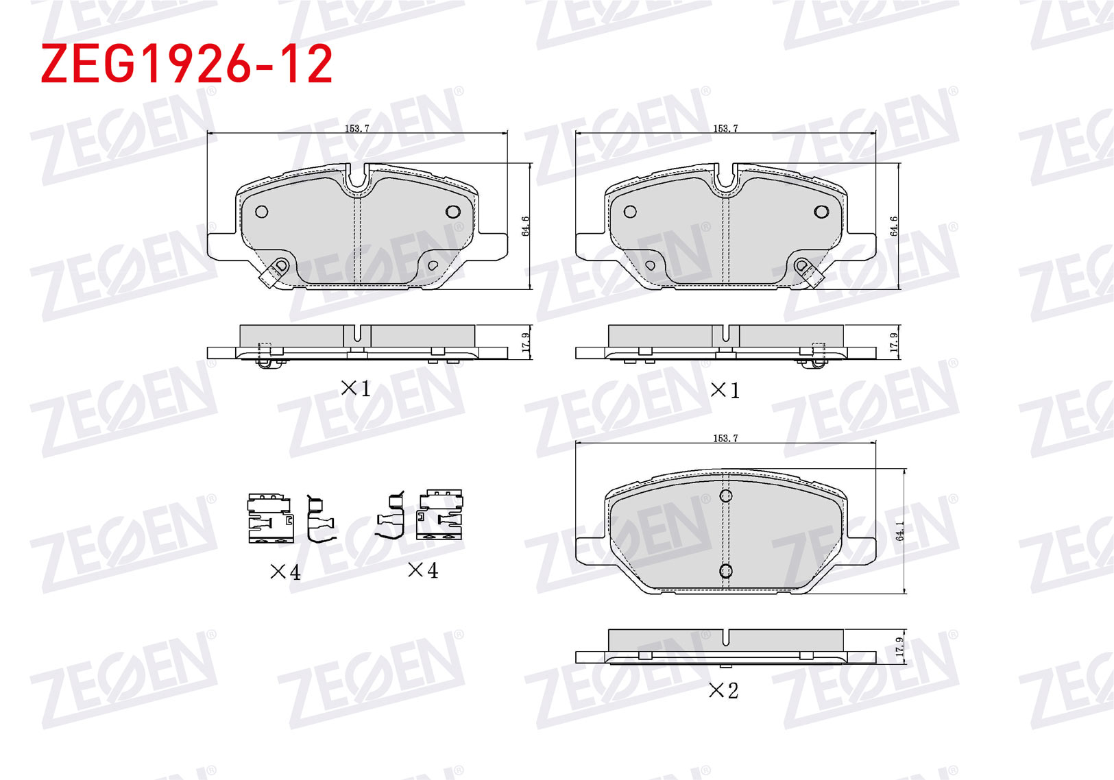 ZEGEN  | FREN BALATA ON IKAZLI OPEL INSIGNIA B 1.5T - 1.6 CDTI - 2.0 CDTI - 2.0T 17 JANT 2017-