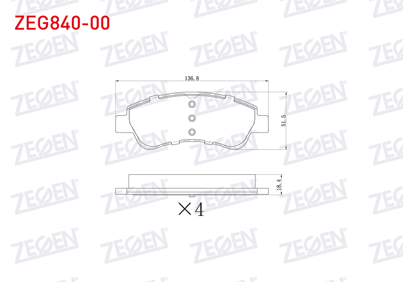 ZEGEN LP1727 | FREN BALATA ON PARTNER 96-08/301 1.6 HDI 12-/307 1.4 HDI 00-07/206 00-/207 05-/208 12-/2008 I 13- /BERLINGO 1.6 HDI 96-08/C-ELYSEE 1.6 HDI 12-/C4 1.6 HDI 04-09/C3 II 1.4 HDI 09-16/