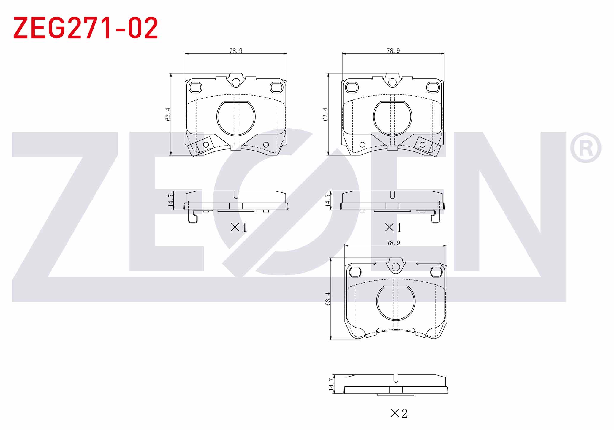 ZEGEN  | FREN BALATA ON IKAZLI FORD FIESTA III 1.3 1989-1995/ KIA PRIDE (DA) 1.1 1990-1999/ PRIDE (DA) 1.3 16v 1990-1999/ MAZDA 121 (DA) 1.1 1987-1990/ 121 (DA) 1.3 1987-1990