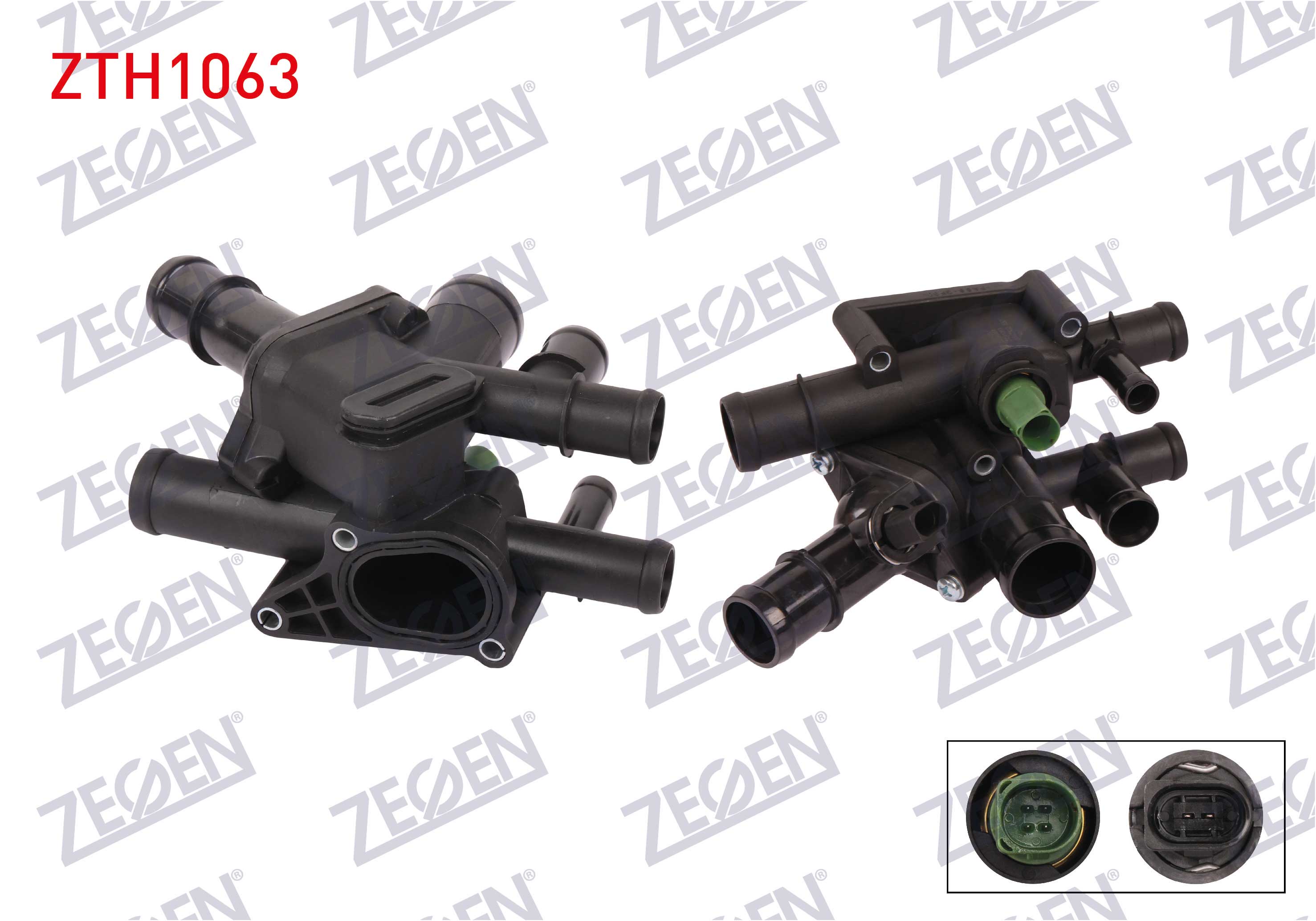 ZEGEN TM 2 105 | TERMOSTAT KOMPLE CIFT MUSURLU 105 C VW GOLF IV 1.6i A-T 1997-2005 / AUDI A3 1.6 A-T 1996-2003 / SEAT IBIZA II 1.6i A-T 1993-2002