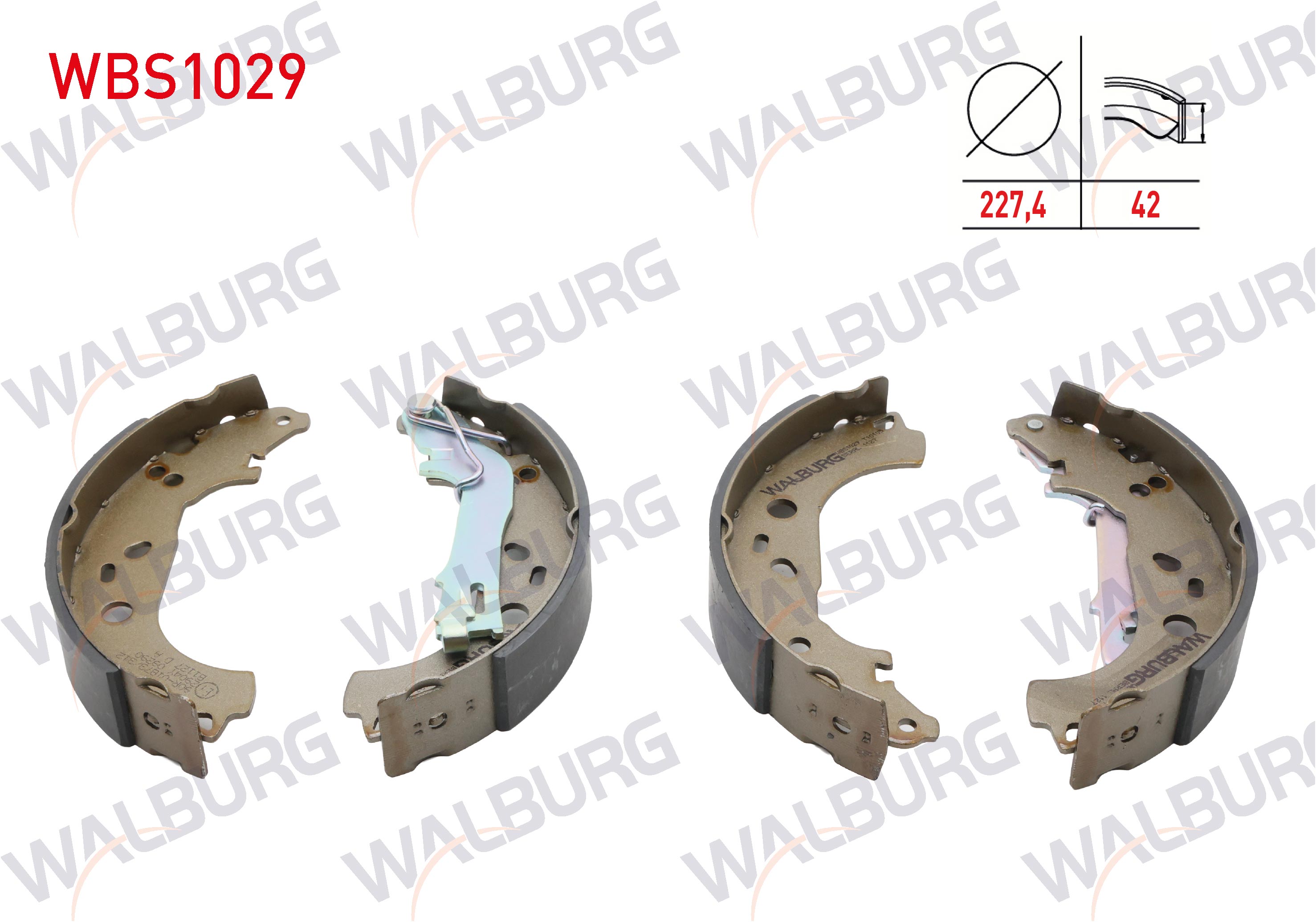 WALBURG 4206.00 | FREN PABUC BALATA ARKA FIAT FIORINO (225) 1.3 MJT LEVYELI 228X40 mm 2007-/NEMO 1.4 HDI 2007-/NEMO 1.3 HDI 2007-/BIPPER (AA) 1.3 HDI 2008-/BIPPER (AA) 1.4 HDI 2008-/FIORINO (225) 1.