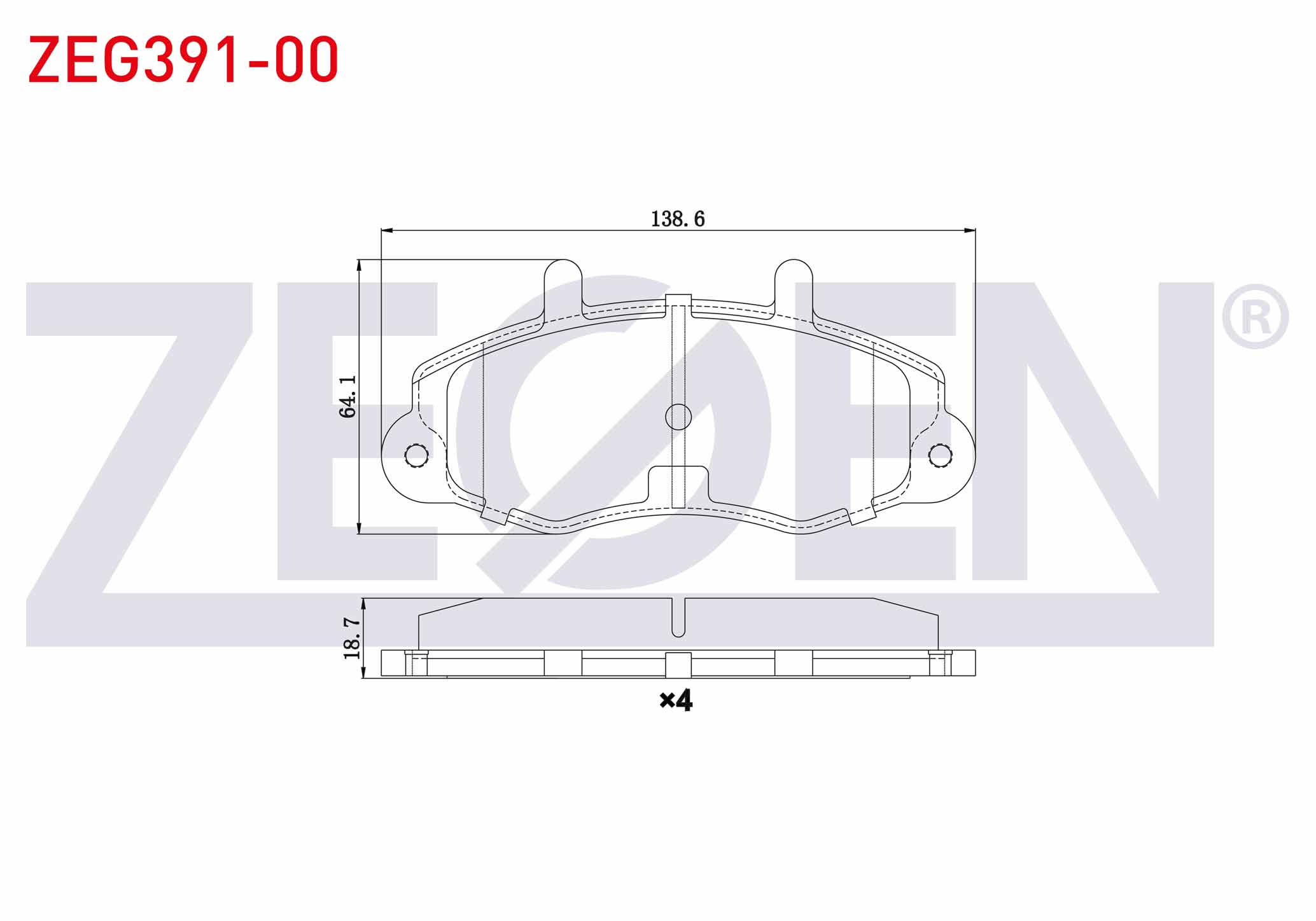 ZEGEN  | FREN BALATA ON FORD TRANSIT (E_ _) 2.5 DI 1991-1994