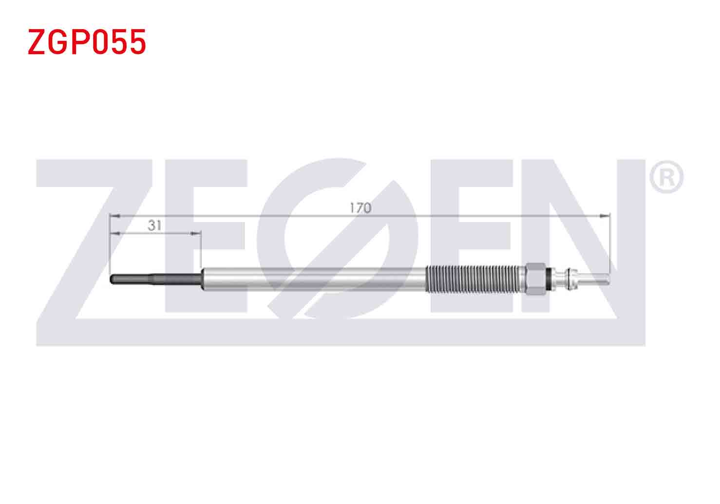 ZEGEN 0 250 523 002 | KIZDIRMA BUJI 11V MITSUBISHI L200 TRITON (KA_T, KB_T) 2.5DI-D (KA4T) 2010-2015 / L200 TRITON (KJ_KK_KL_) 2.5DI-D 2015-