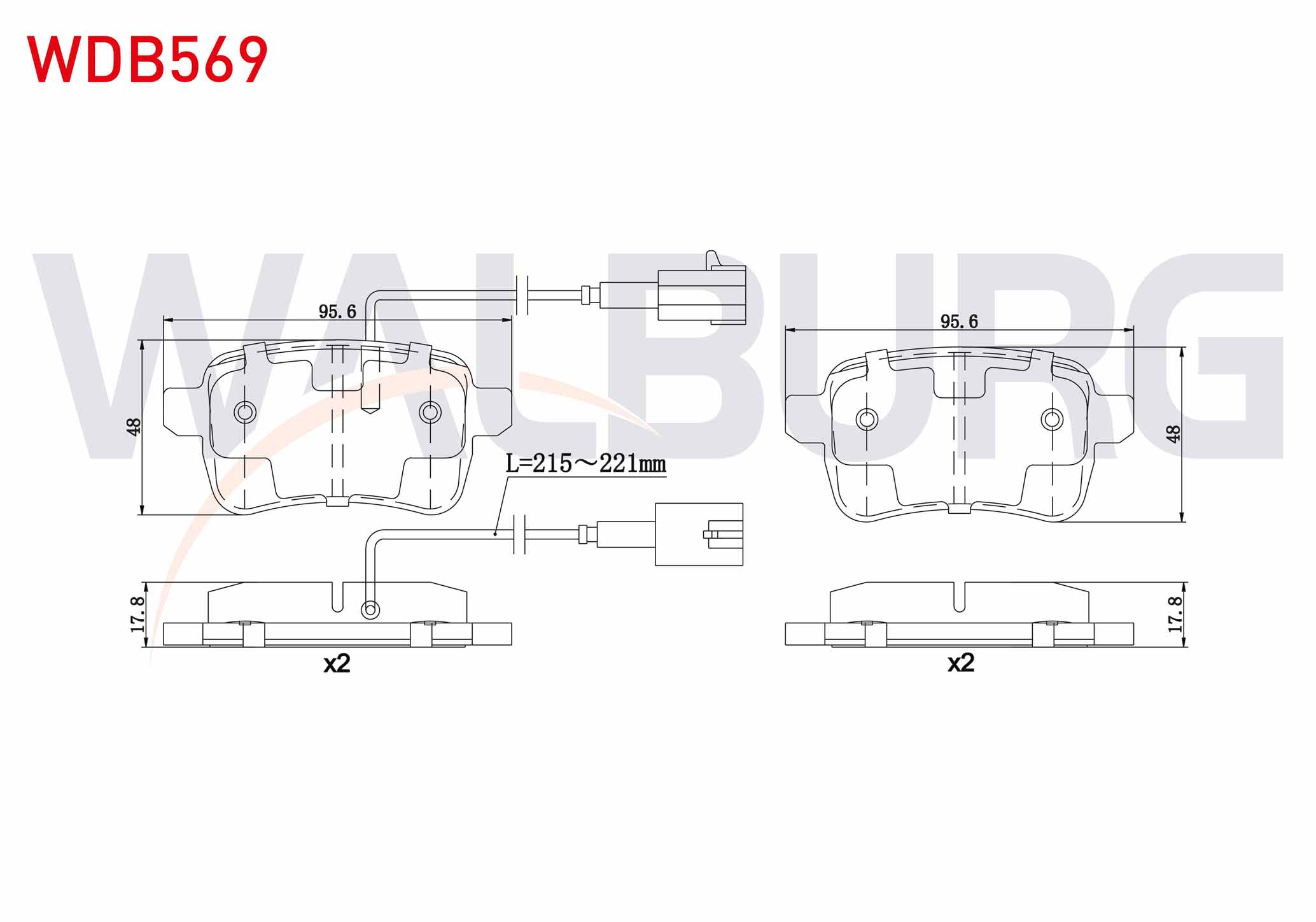 WALBURG  | FREN BALATA ARKA FISLI ALFA ROMEO GIULIETTA (940) 1.4 TB 2010- / GIULIETTA (940) 1.6 JTD 2010- / GIULIETTA (940) 2.0 JTDM 2010-