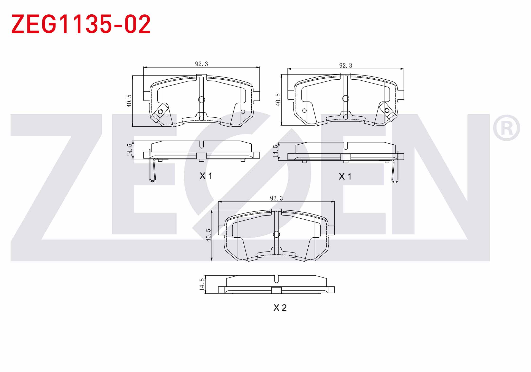 ZEGEN  | FREN BALATA ARKA IKAZLI HYUNDAI I10 (PA) 1.1i 12v 2008-2013 / I10 (BA) 1.0 D-CVVT 2013- / I10 (BA) 1.2 D-CVVT 2013- / KIA PICANTO (BA) 1.25 2004-2011 / PICANTO (BA) 1.1i 2004-2011