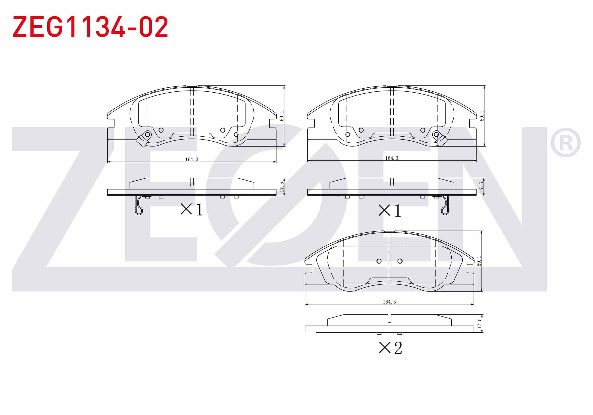 ZEGEN  | FREN BALATA ON IKAZLI KIA CERATO (LD) 1.6i 2004-2012 / KIA CERATO (LD) 1.5 CRDI 2004-2012