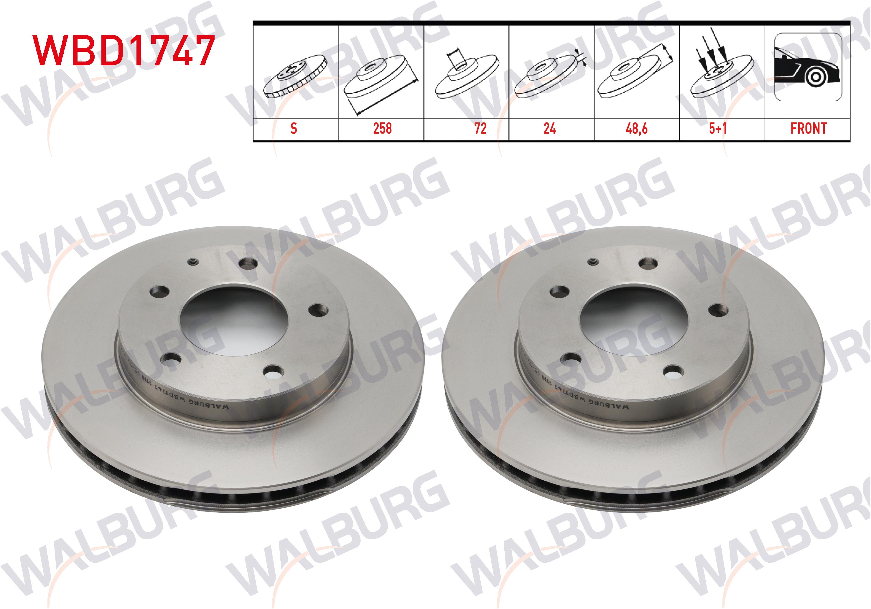 WALBURG DF2704 | FREN DISKI ON MAZDA 626 1991-2002
