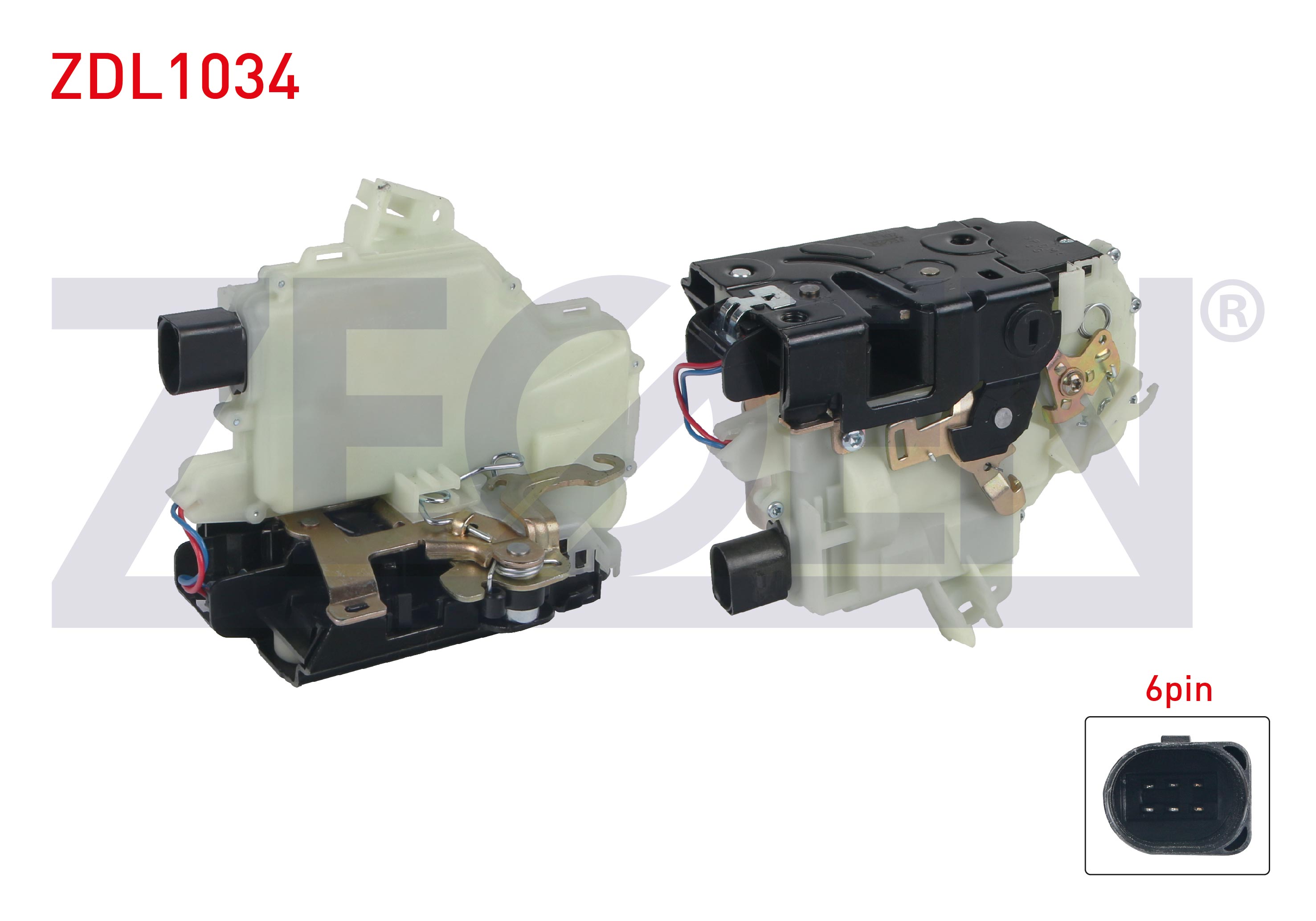 ZEGEN  | KAPI KILIDI SOL ARKA 6 PIN VOLKSWAGEN GOLF IV - BORA 1997-2005/ JETTA II 1982-1992/ PASSAT 1997-2001