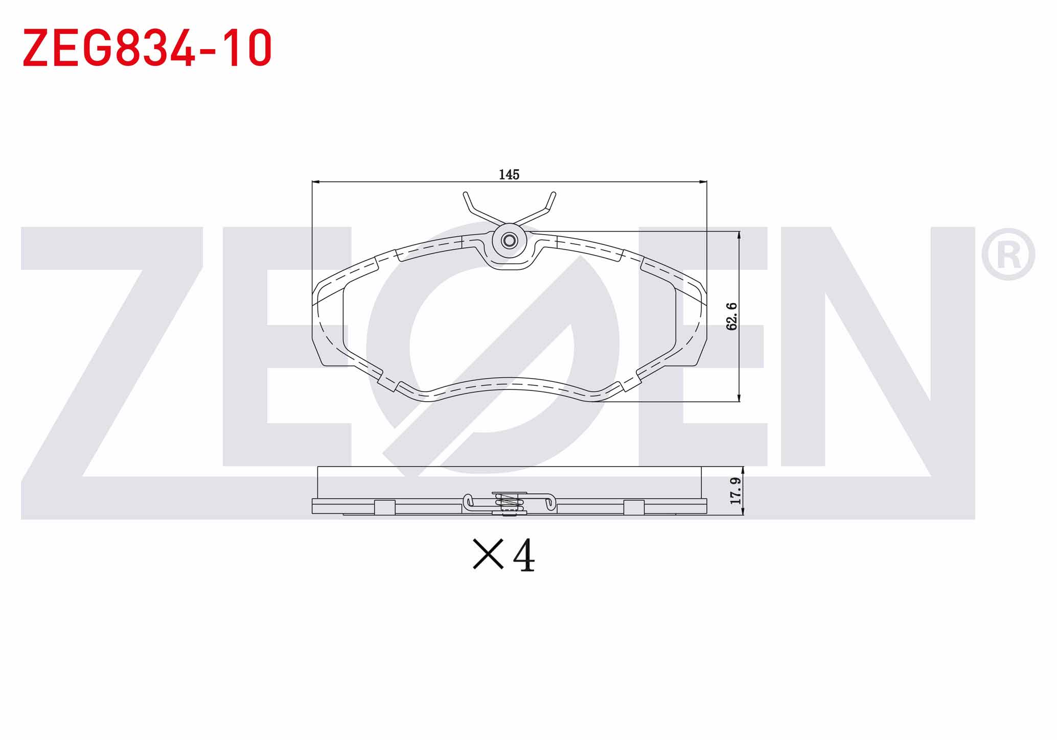 ZEGEN  | FREN BALATA ON RENAULT TRAFIC II 1.9 DCI - 2.0 DCI 2001-2014/ OPEL VIVARO (J7) 1.9 DI - 2.0 CDTI - 2.5 DTI 2002-2014 / VIVARO (X83) 2.0 CDTI 2015-