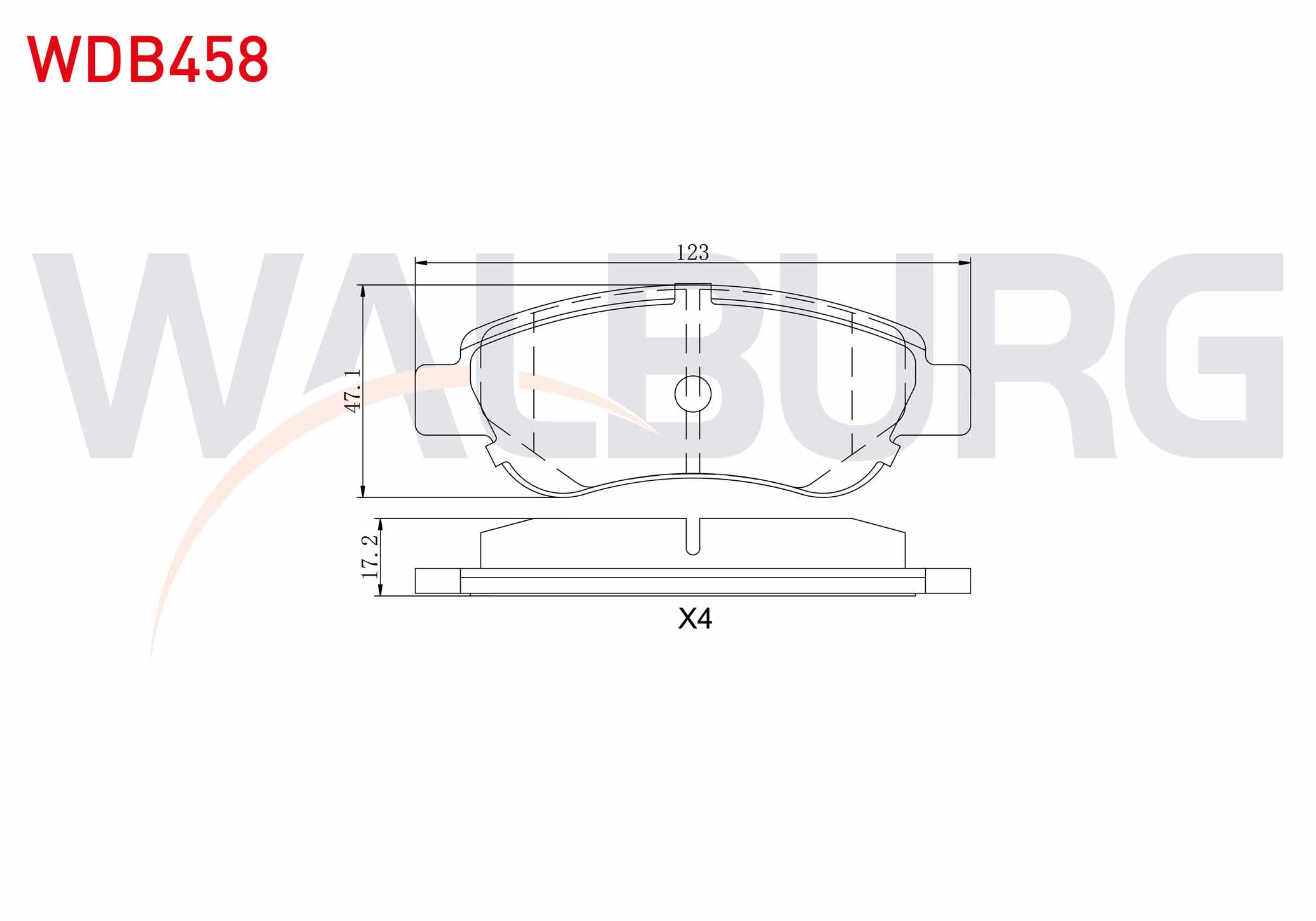 WALBURG  | FREN BALATA ON PEUGEOT 107 1.0i 2005- / PEUGEOT 107 1.4 HDI 2005- / CITROEN C1 (PM_, PN_) 1.0 2005-2015 / CITROEN C1 (PM_, PN_) 1.4 HDI 2005-2015