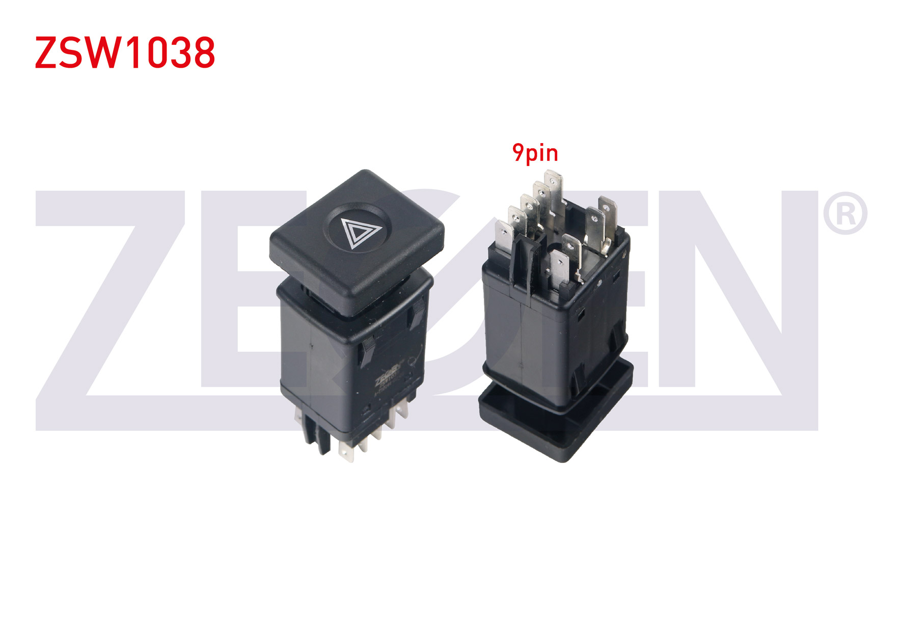 ZEGEN  | FLASOR ANAHTARI 9 PIN KIRMIZI ISIK RENAULT R9 1985-2000