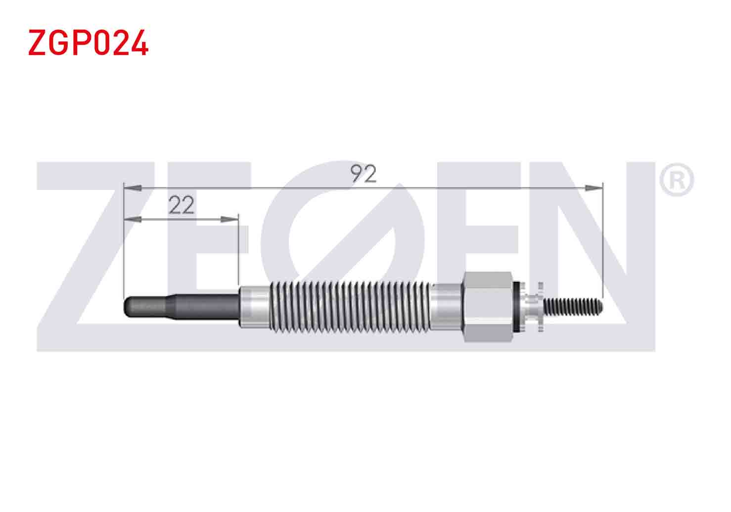 ZEGEN 0 250 202 060 | KIZDIRMA BUJI 12V HYUNDAI H100 2.5D 1993-2004 / MITSUBISHI L300 (P0W,P1W) 2.5D 1986-2006 / BONGO K2500 2.5TCI 2003- / NISSAN PICK UP (D21) 2.5D 1985-1998