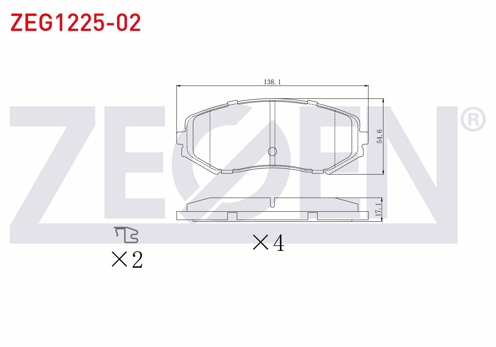 ZEGEN  | FREN BALATA ON SUZUKI GRAND VITARA II (JT) 1.6 VVT-I 2005- / GRAND VITARA II (JT) 1.9 DDIS 2005-