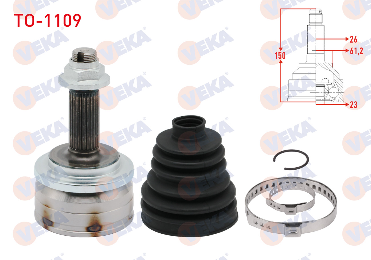 VEKA  | AKS KAFASI SOL-SAG ON DIS TOYOTA COROLLA (E15_) 1.4 D-4D 26X23X61,2 UZUNLUK 147.65mm 2007-2012