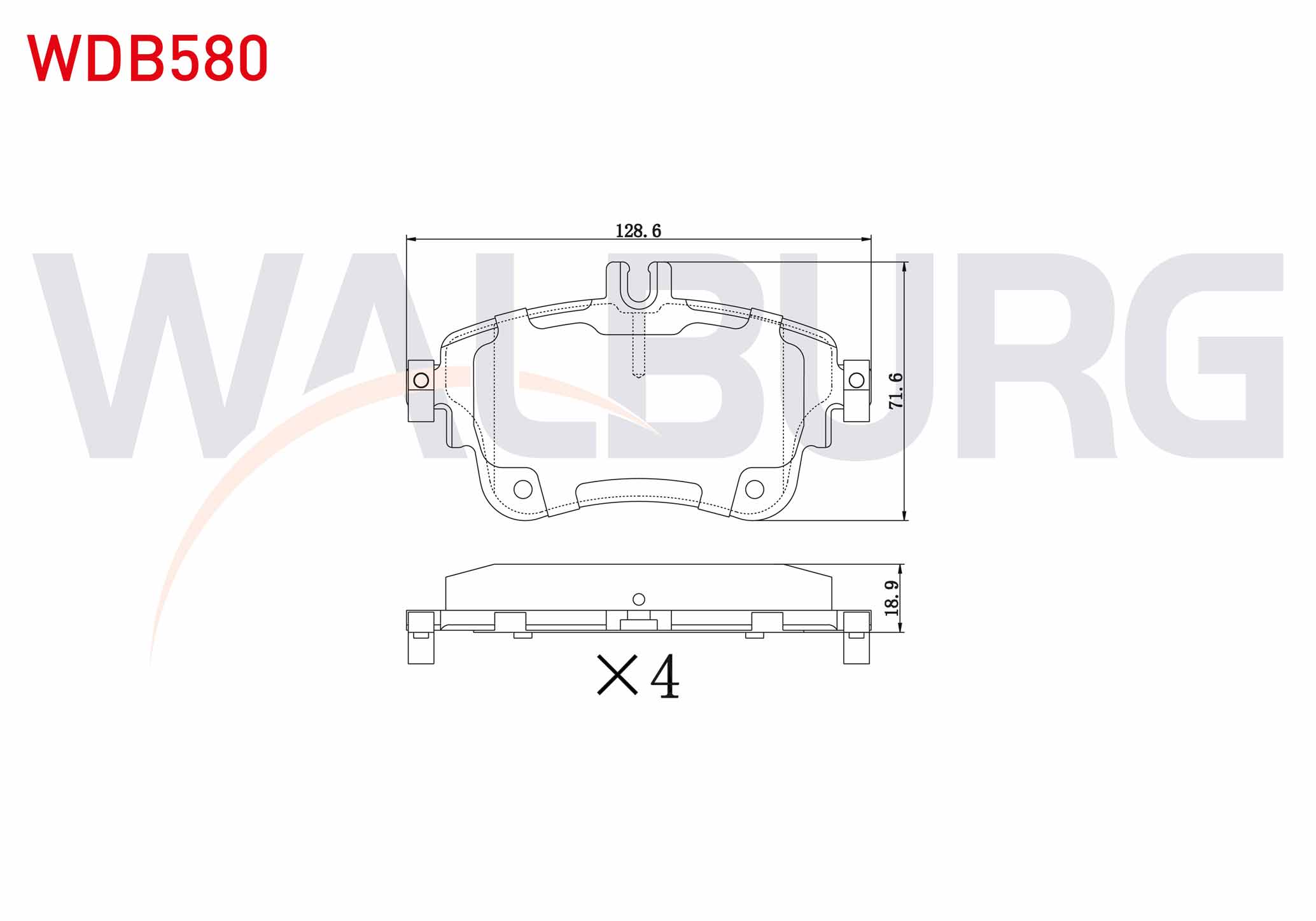 WALBURG  | FREN BALATA ON MERCEDES A SERISI (W176) A 180 2012- / A 200 2012- / B SERISI (W246) B 200 2011-