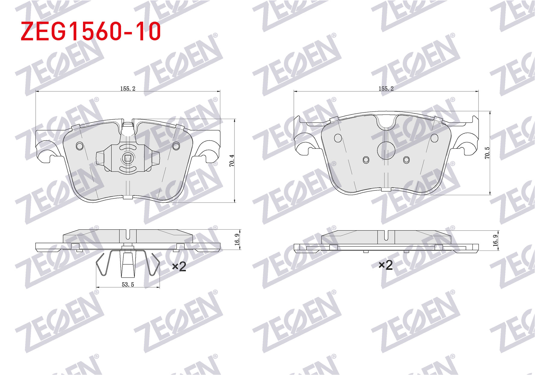 ZEGEN 0 986 424 860 | FREN BALATA ON PEUGEOT 3008 16-/ 508 II 18-/ 5008 II 16-/ PARTNER 18-/ RIFTER 19-/ TOYOTA PROACE 2019-/ CITROEN C4 PICASSO 13-/ BERLINGO 16-/ C5 AIRCROSS 18-/ OPEL GRANDLAND 17-/CO