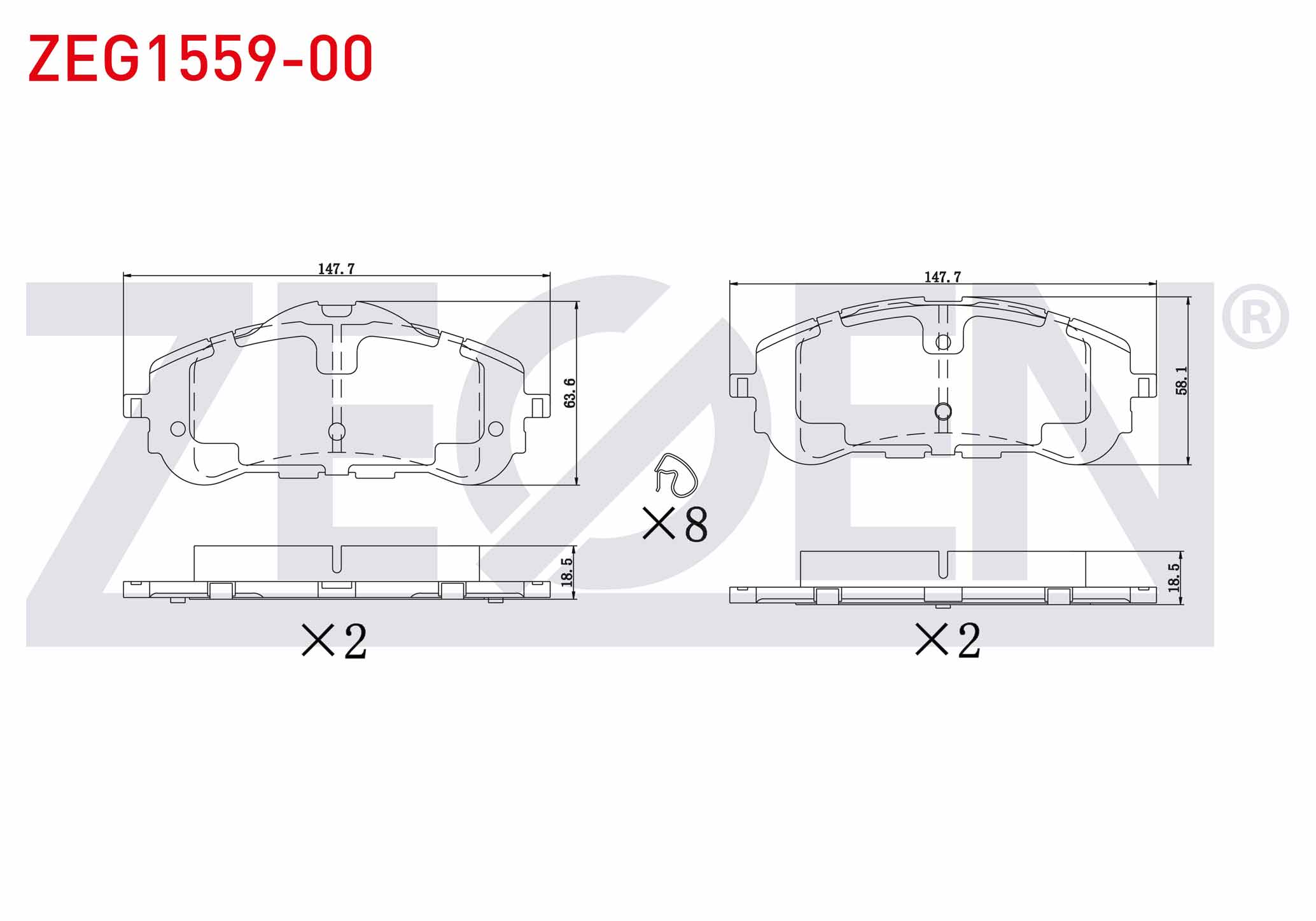 ZEGEN 0 986 494 714 | FREN BALATA ON PEUGEOT 308 II 1.6 HDI 2014-/ 308 II 1.2 THP 2014-/ 308 II 1.6 2014-