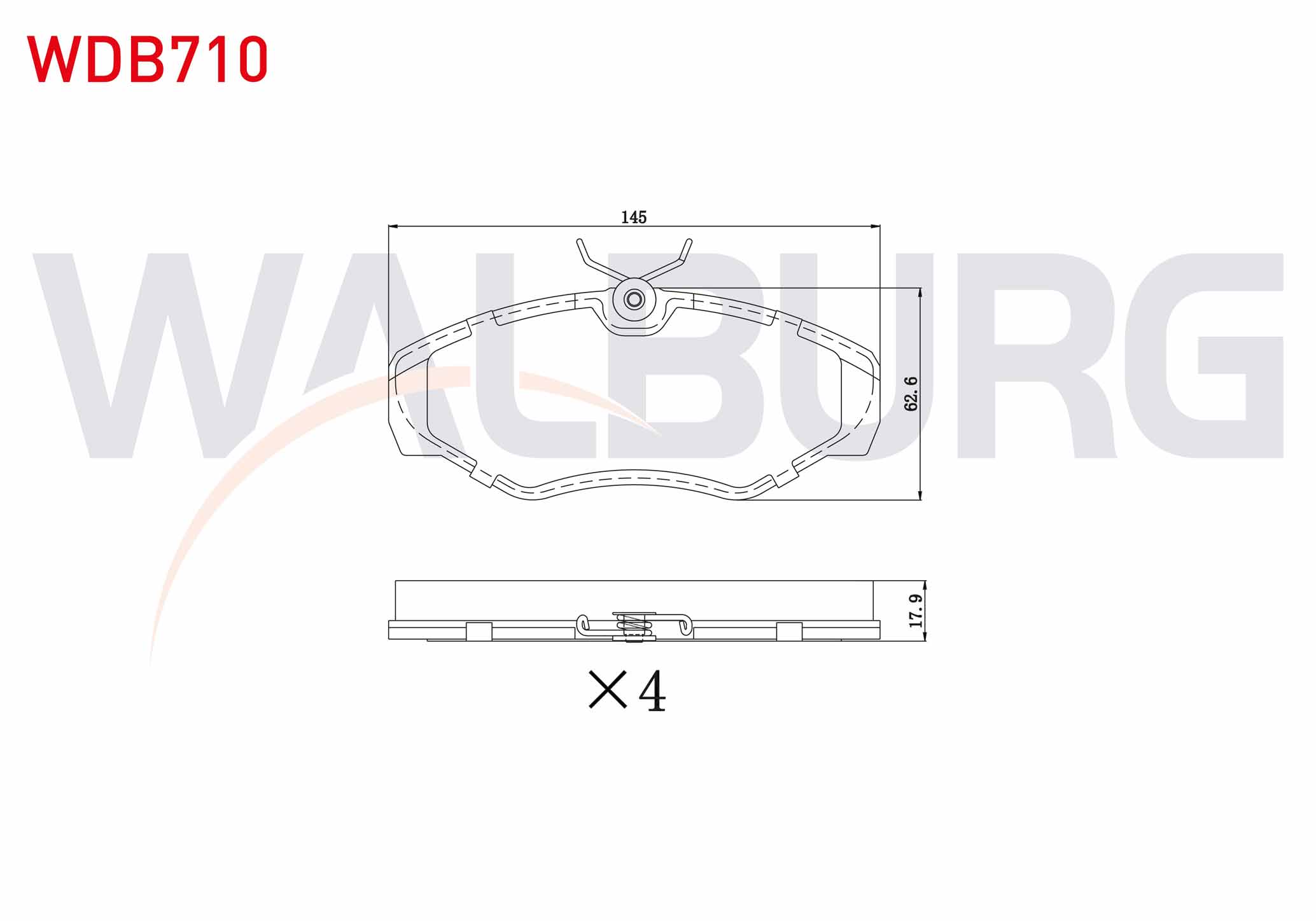 WALBURG 0 986 424 636 | FREN BALATA ON RENAULT TRAFIC II 1.9 DCI - 2.0 DCI 2001-2014/ OPEL VIVARO (J7) 1.9 DI - 2.0 CDTI - 2.5 DTI 2002-2014 / VIVARO (X83) 2.0 CDTI 2015-