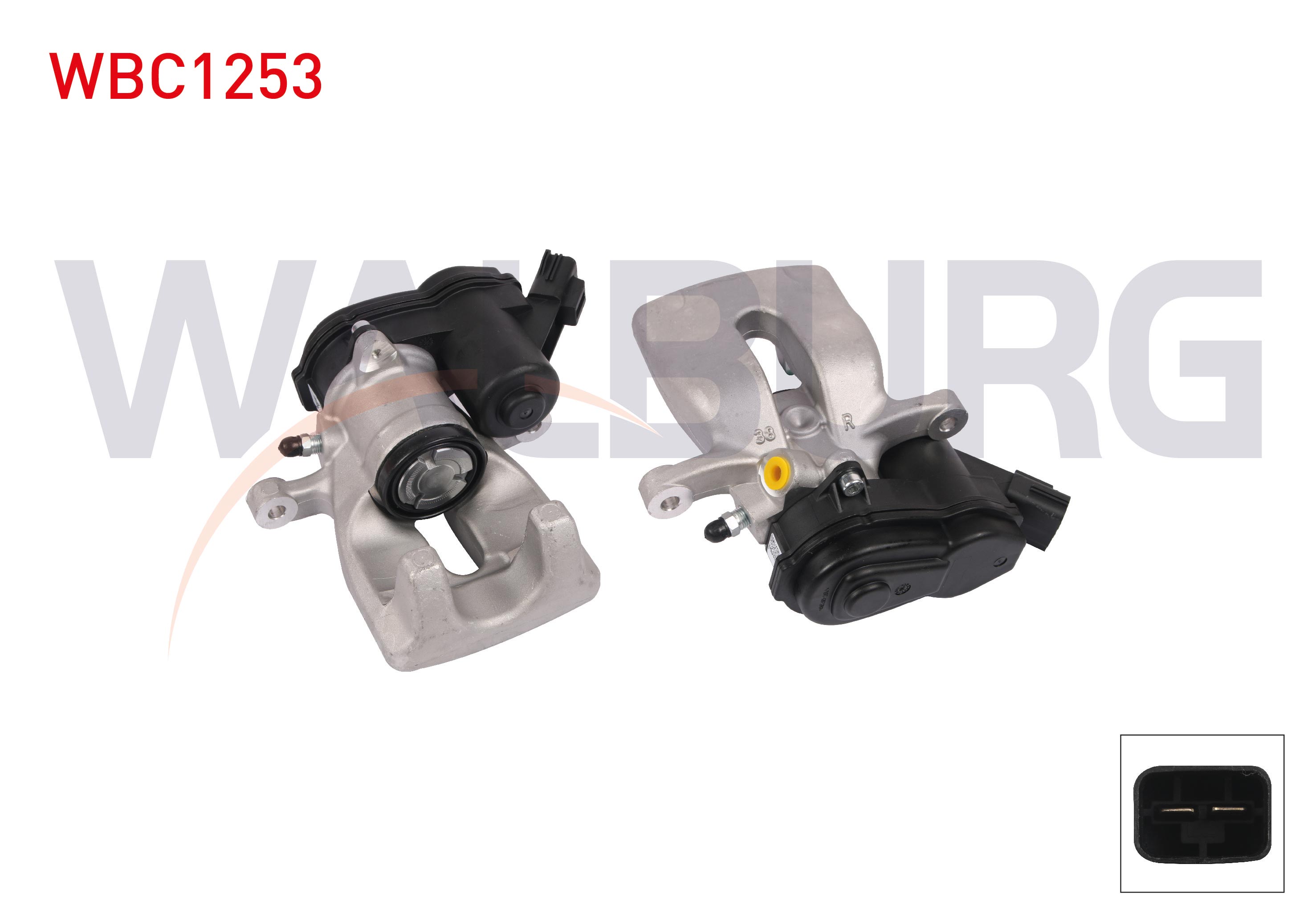 WALBURG BHN1012E | FREN KALIPER ELEKTRONIK SAG ARKA PISTON 38mm DISK 274mm RENAULT GRAND SCENIC III 2009-