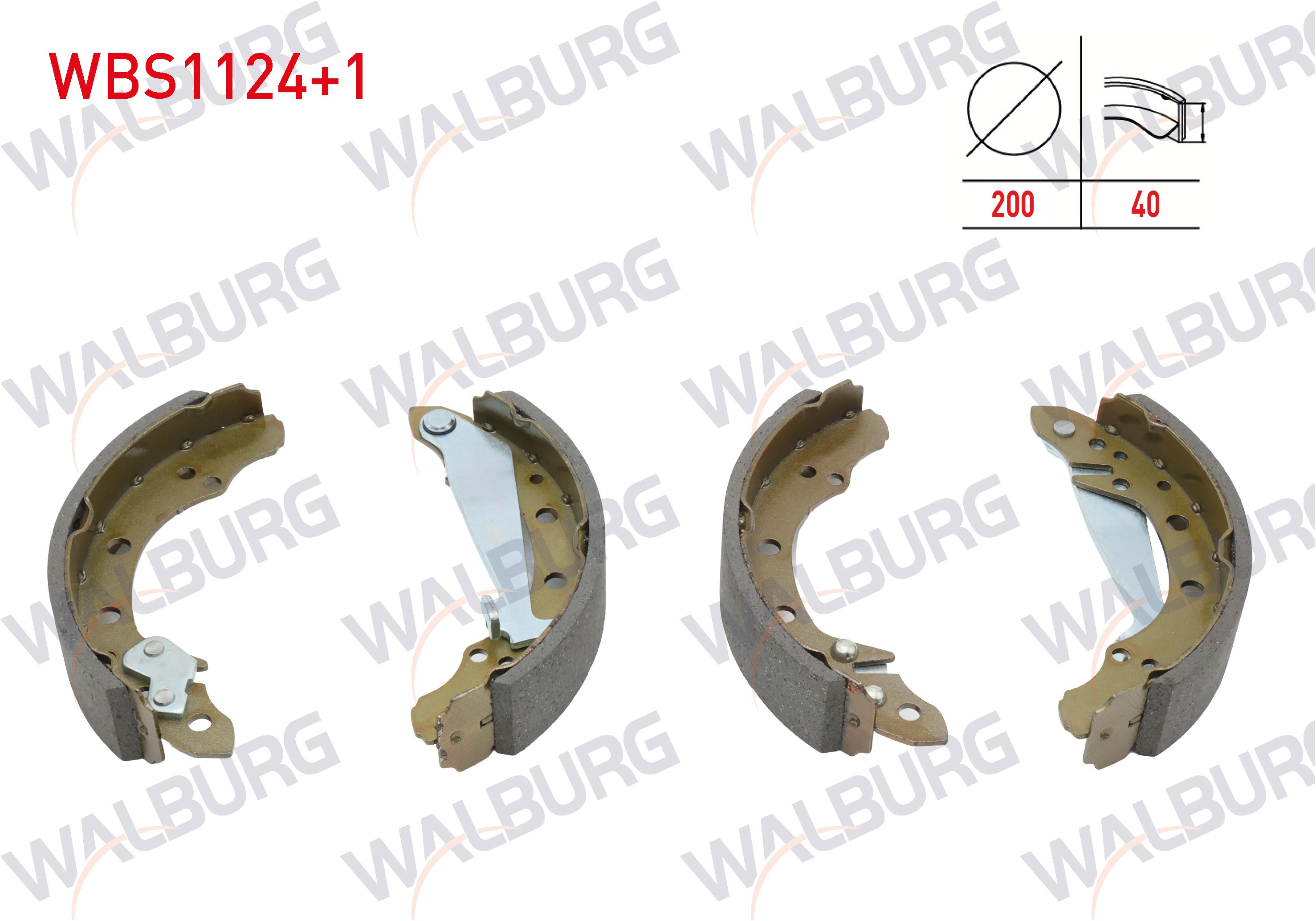WALBURG 0 986 487 270 | FREN PABUC BALATA ARKA +1mm KALIN VOLKSWAGEN GOLF III 1.6i LEVYELI 200X40 mm 1991-1999/GOLF III 1.9 TD- 1991-1999/FABIA 1.4 TDI- 1999-2007/FABIA II 1.4 TDI- 2006-2015/FAVORIT PICK