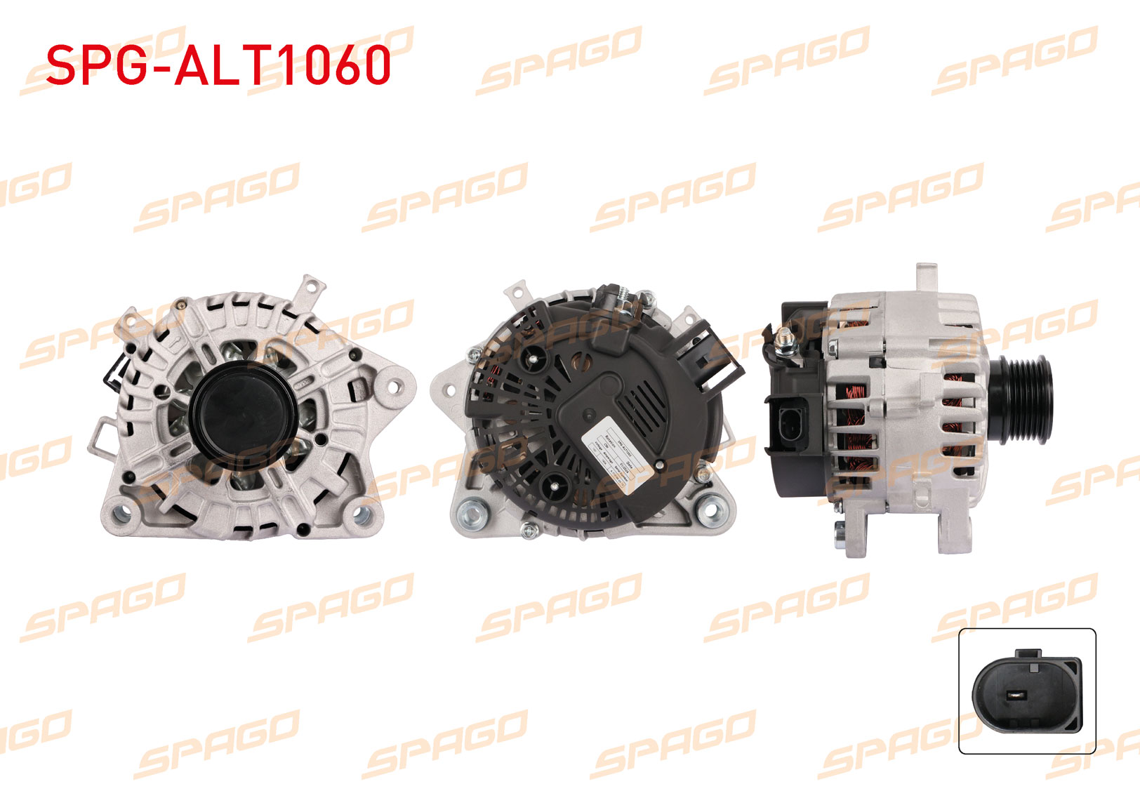 SPAGO 21059N | ALTERNATOR 12V 165A 6PK (ALT8132) TOURNEO TRANSIT CUSTOM (V362 V363) 2.0 ECOBLUE 15-