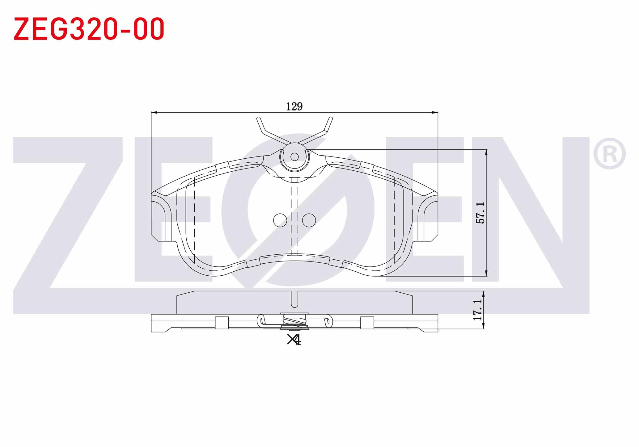 ZEGEN  | FREN BALATA ON NISSAN PRIMERA (P11) 1.6i 16v 1996-2001 / (P11) 1.8i 16v 1996-2001 / (P11) 2.0i 16v 1996-2001 / (P11) 2.0 TD 1996-2001 / PRIMERA (P10) 2.0i 1990-1998