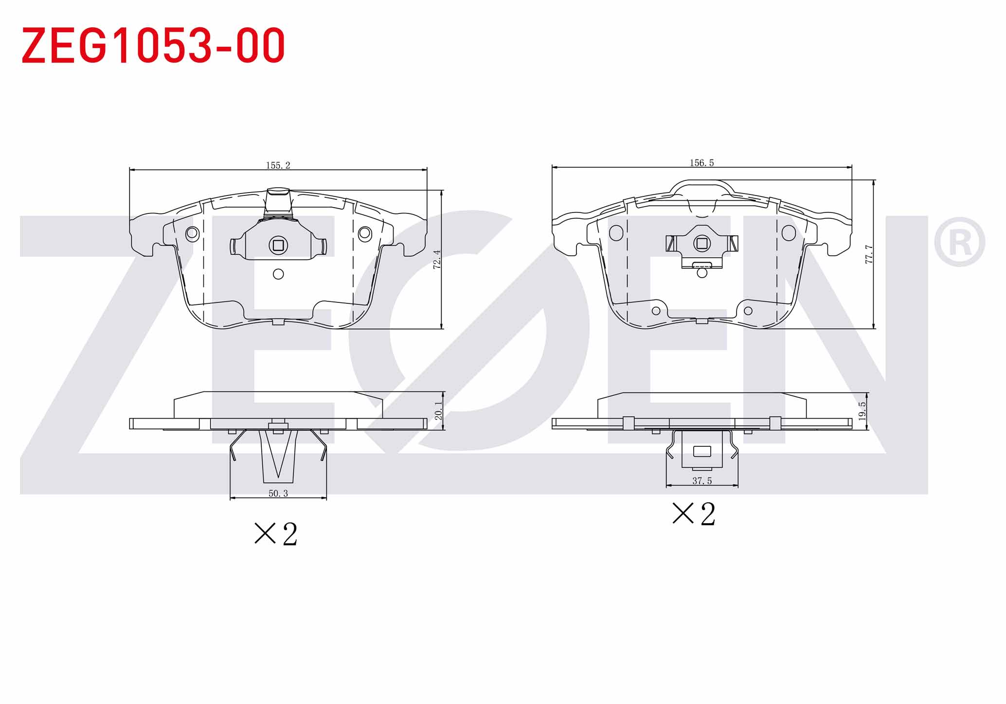 ZEGEN FDB1833 | FREN BALATA ON OPEL VECTRA C 1.6 16v 2002-2008 / VECTRA C 1.8 16v 2002-2008 / VECTRA C 2.0 DTI 2002-2008