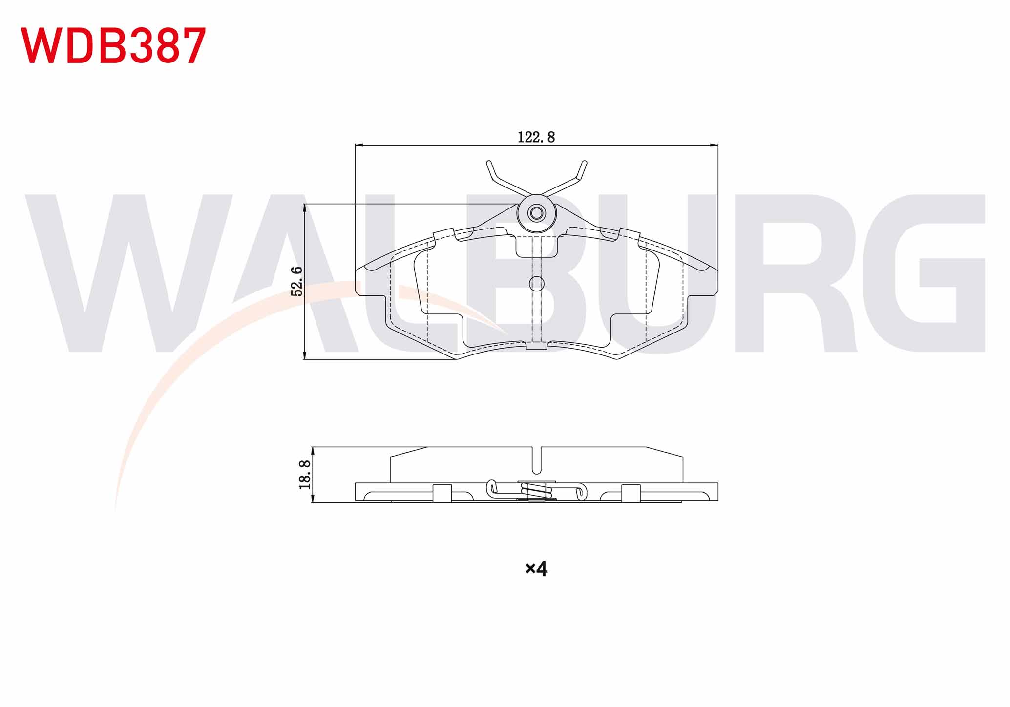 WALBURG  | FREN BALATA ON CITROEN C3 (FC) 1.4 VTI 2002-2009 / C3 (FC) 1.4 HDI 2002-2009 / C2 (JM) 1.4 2003-2009 / C2 (JM) 1.4 HDI 2003-2009