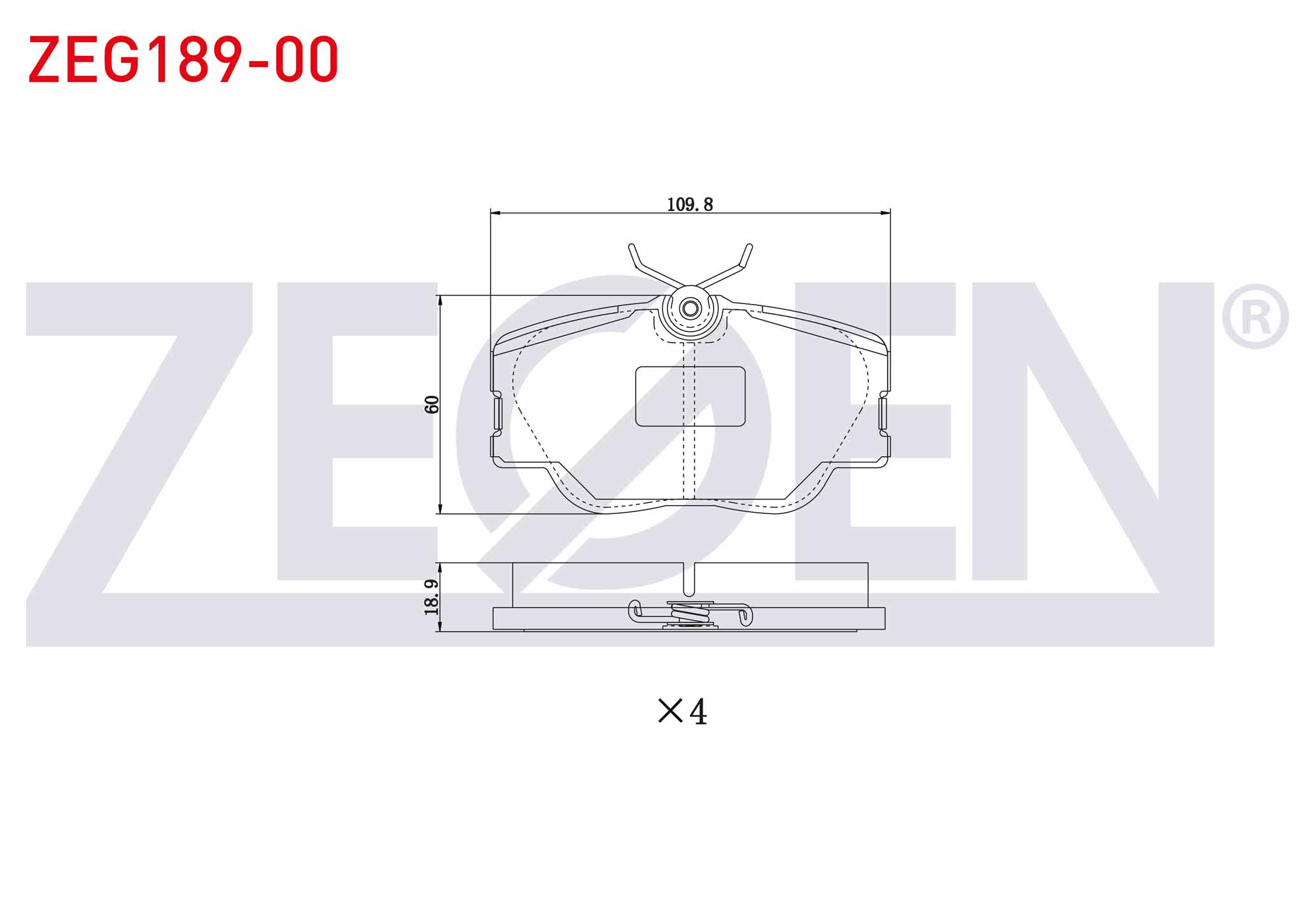 ZEGEN  | FREN BALATA ON MERCEDES E SERISI (W124) E 200 D 1993-1995 / E SERISI (W124) E 200 1993-1995 / E SERISI (W124) E 250 D 1993-1995