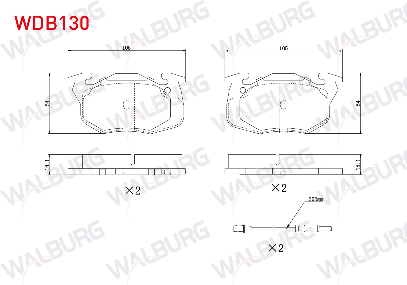 WALBURG GDB327 | FREN BALATA ON FISLI RENAULT R9 (L42) 1.4 1985-2000/ R11 (B/C37) 1.4 1983-1995/ R11 (B/C37) 1.7 1983-1995/ CLIO I 1.4 1990-1998/ R19 1.4 1988-2001/ EXPRESS (F40,G40) 1.9 D 1985-199
