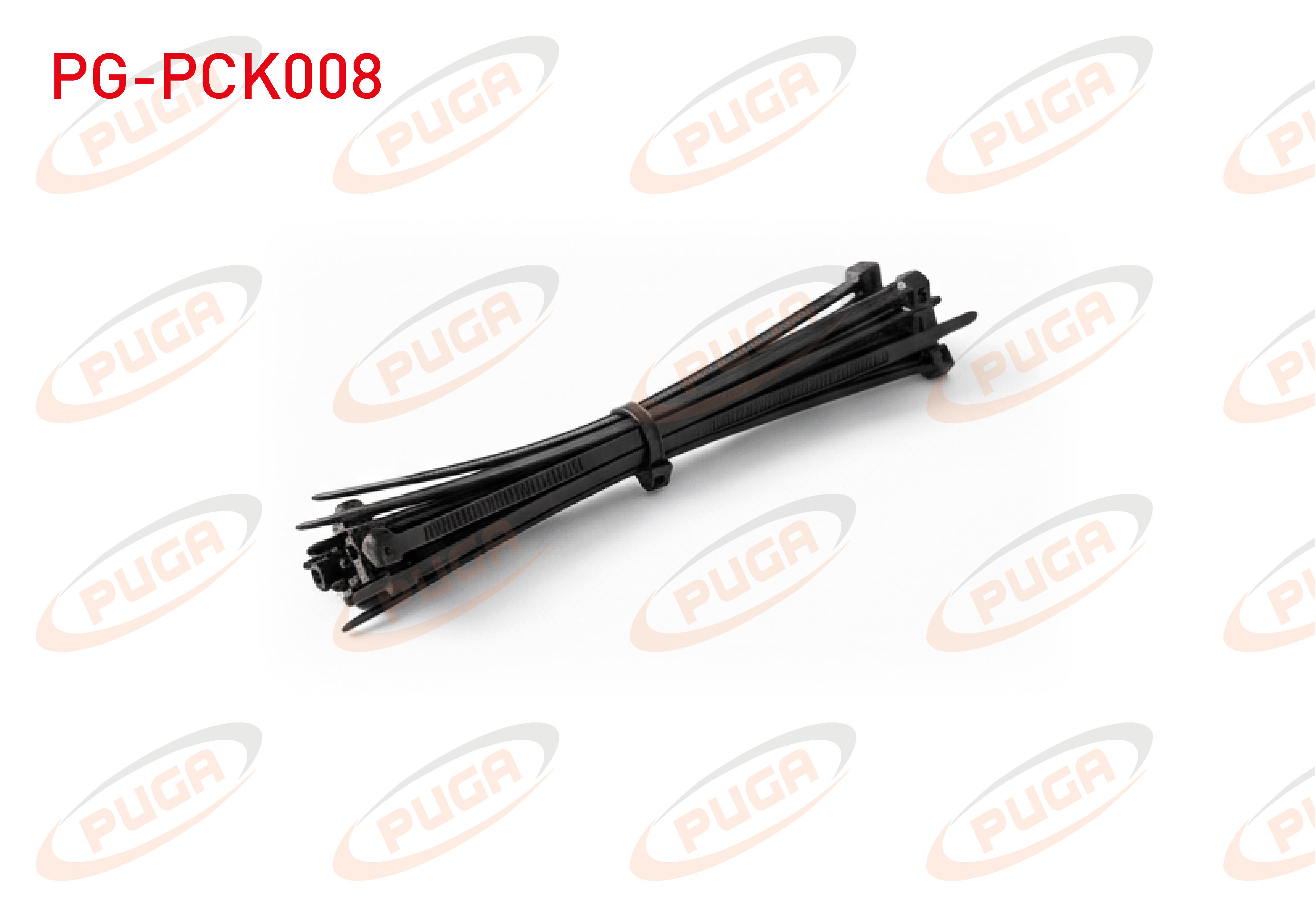 PUGA  | PLASTIK KELEPCE SIYAH 3.6 x 100