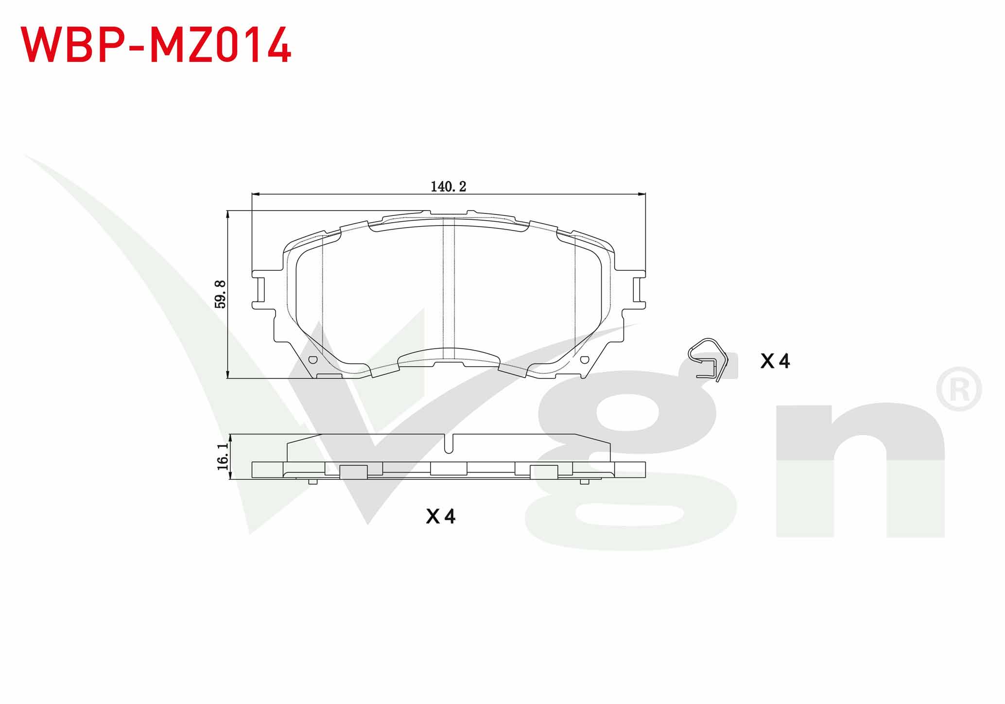 WGN  | FREN BALATA ON MAZDA 6 (GJ,GH) 2.0 2013- / 6 (GJ,GH) 2.2 D 2013-