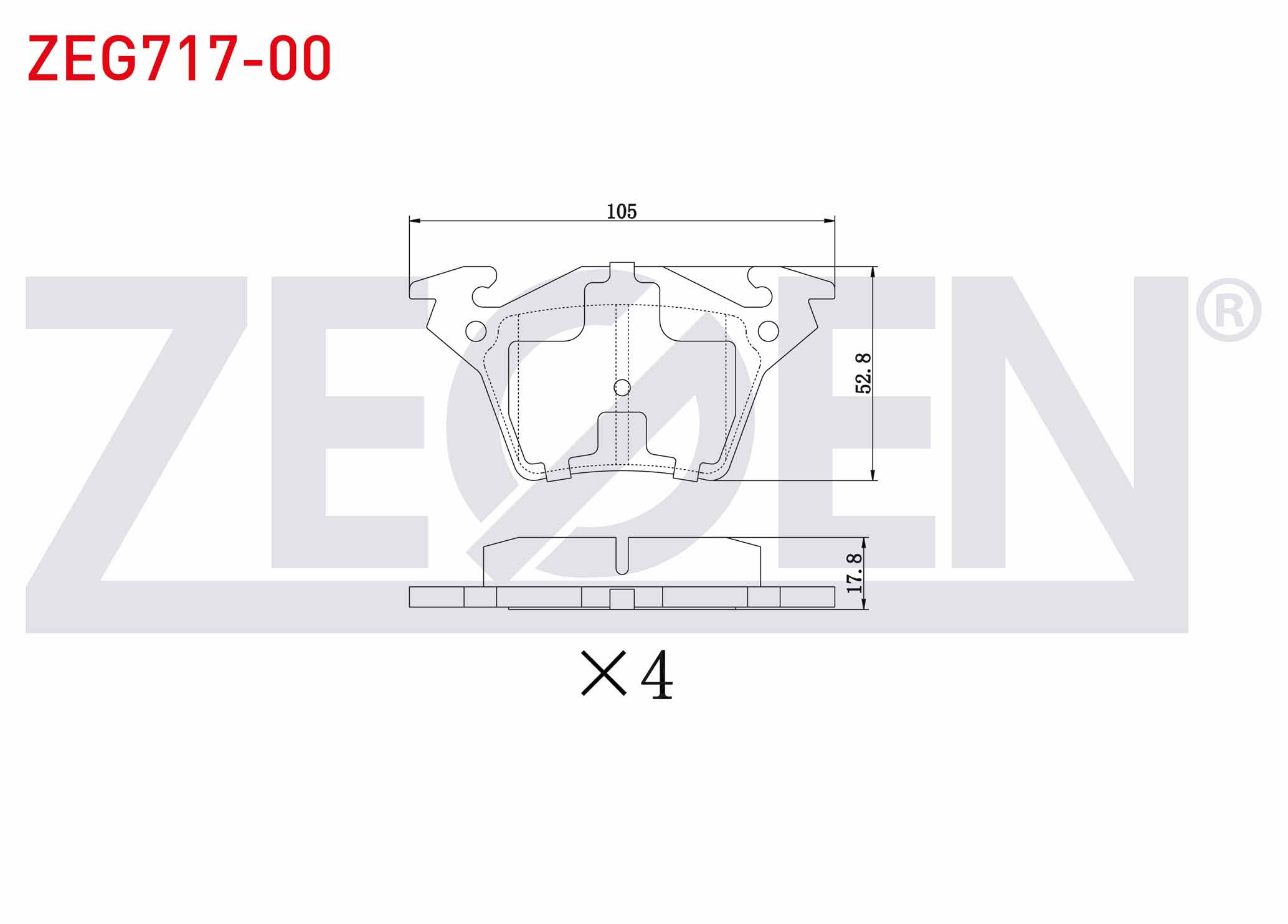 ZEGEN  | FREN BALATA ARKA MERCEDES VITO (638) 110 CDI 1997-2003 / VITO (638) 108 CDI 1997-2003