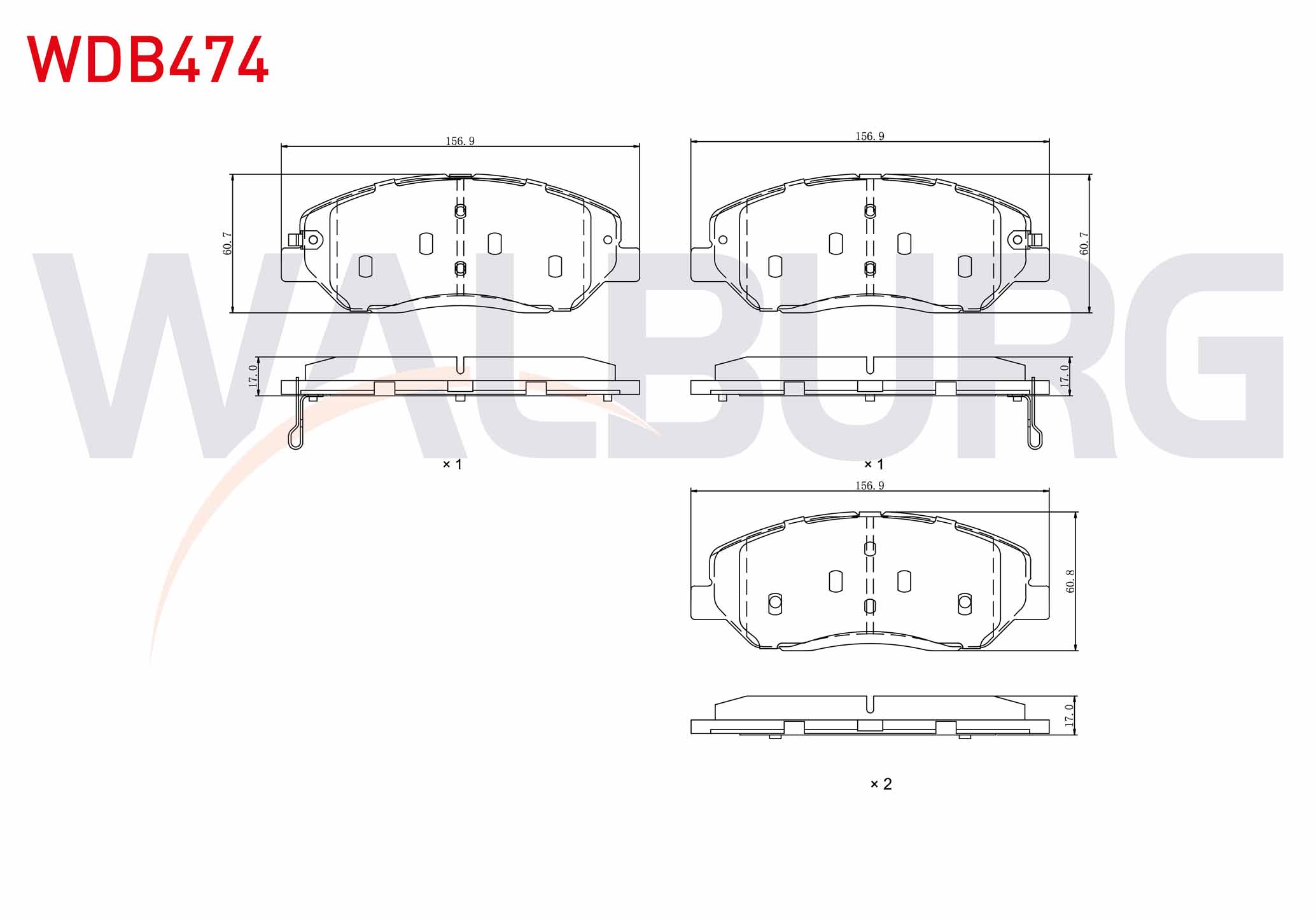 WALBURG 0 986 494 227 | FREN BALATA ON IKAZLI KIA SORENTO II 2.0 2.2 2009-2015 / HYUNDAI SANTA FE II 2.0 2.2 CRDI 2006-2012 / SANTA FE III 2.0 2012-/ GENESIS 2008-2014/ SSANGYONG MUSSO GRAND 2.2 2018-/ KO