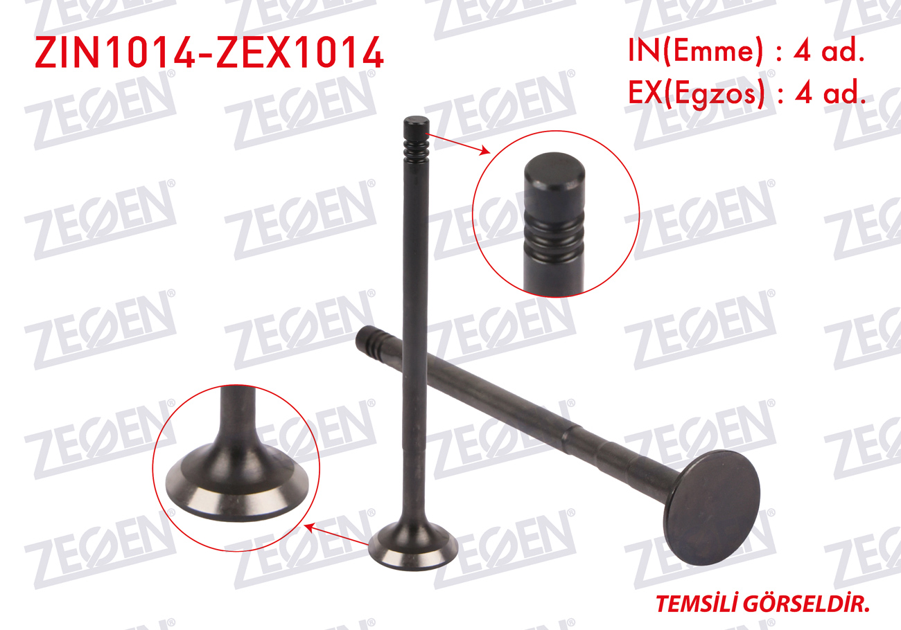ZEGEN R3554/RCR | SUBAP TAKIM (NITRASYONLU) FIAT 131 1.6 (100 GL.000)