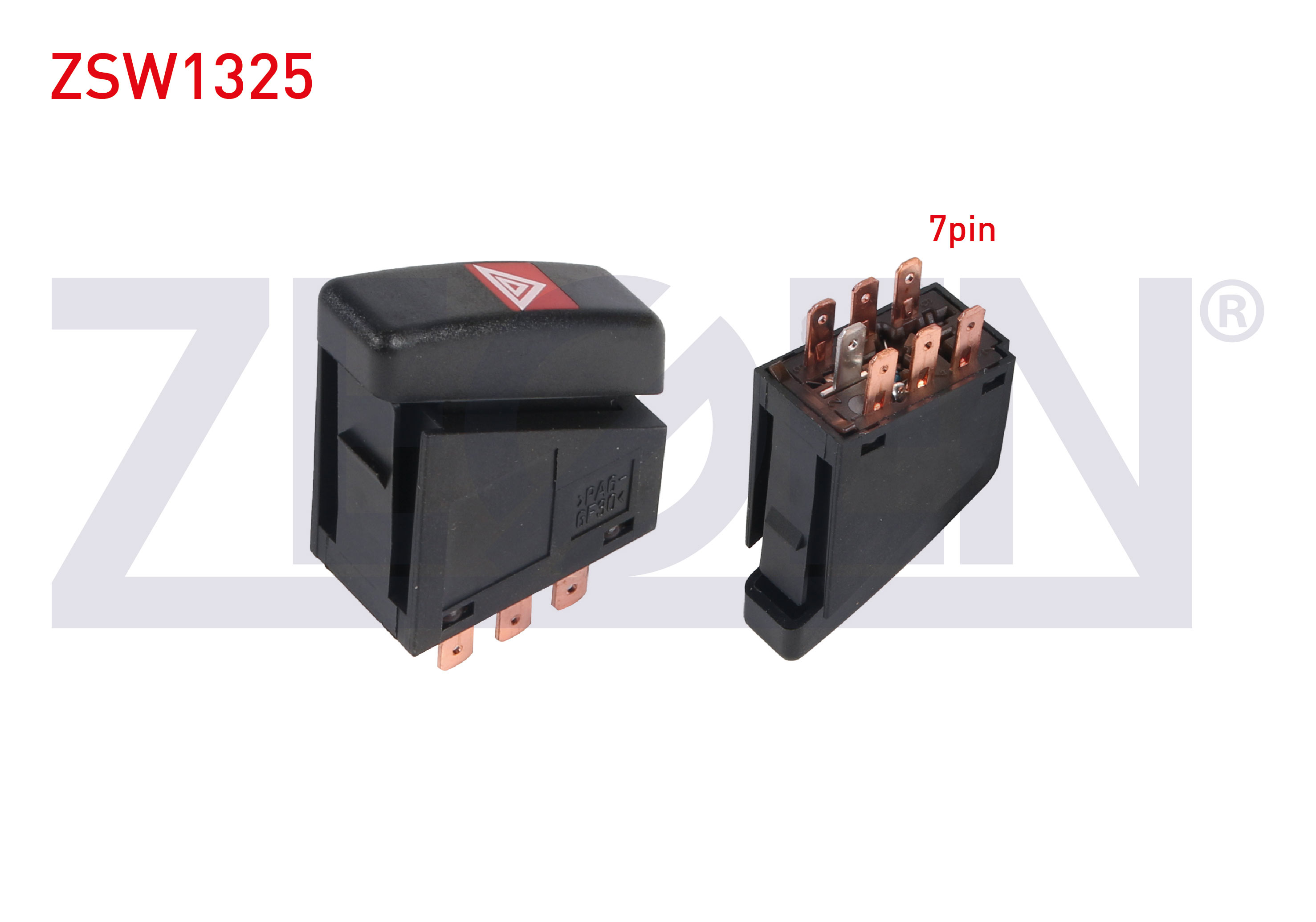 ZEGEN  | FLASOR ANAHTARI SIYAH 7 PIN OPEL VECTRA A - CALIBRA 1988-1997