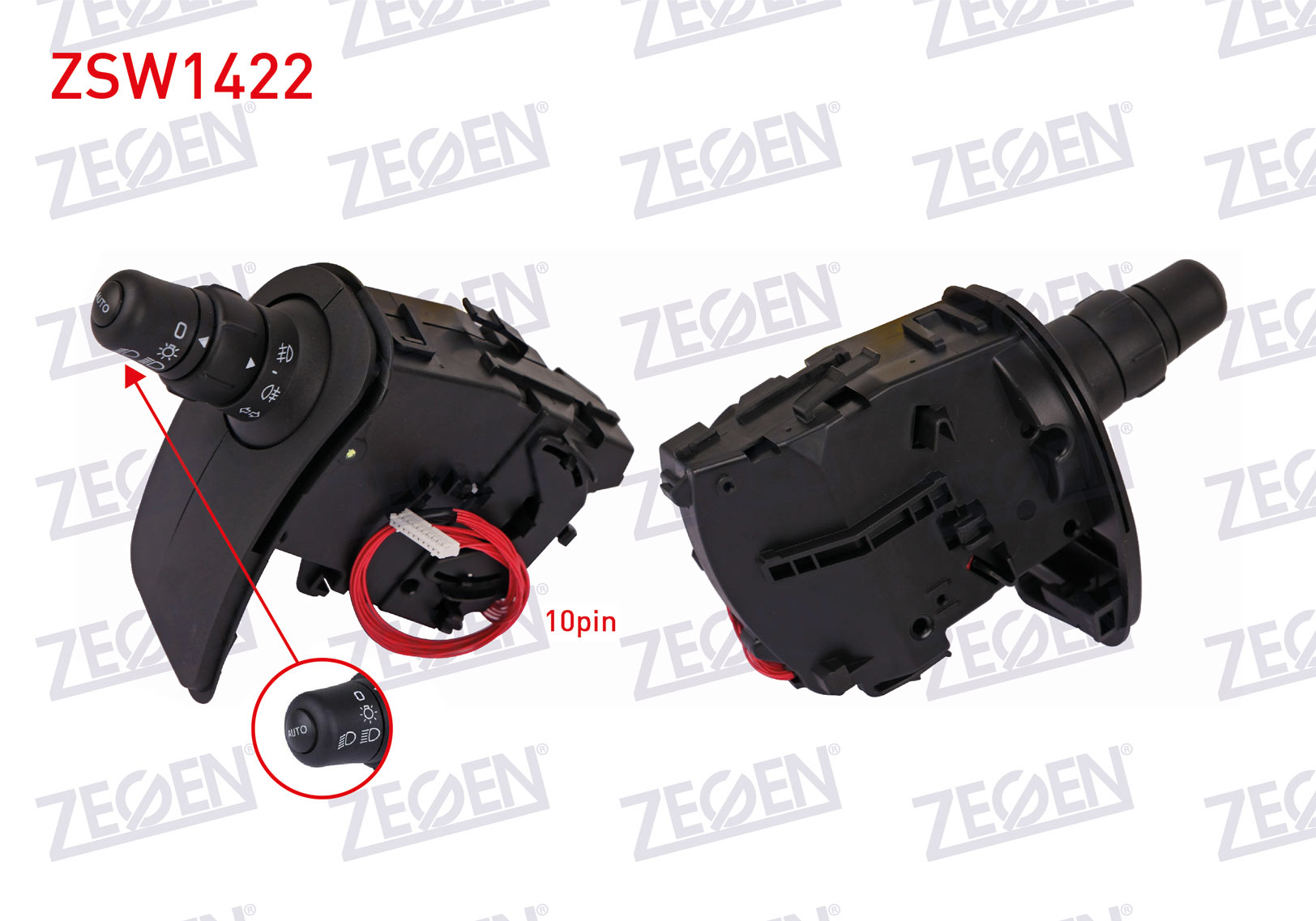 ZEGEN  | FAR SINYAL KUMANDA KOLU AUTO FONKSIYONLU 10 PIN RENAULT CLIO III - KANGOO - MODUS 2005-