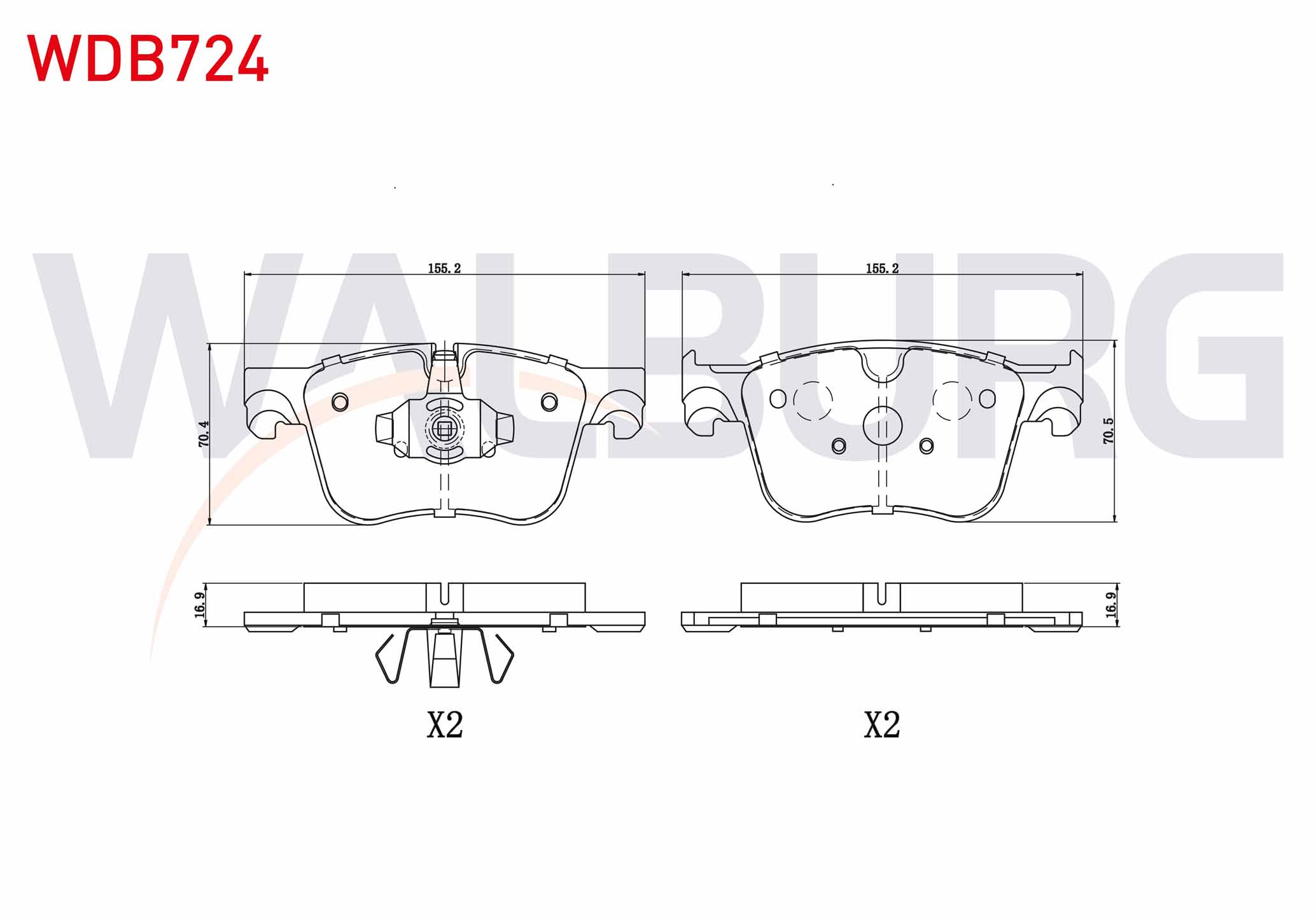 WALBURG  | FREN BALATA ON PEUGEOT 3008 16-/ 508 II 18-/ 5008 II 16-/ PARTNER 18-/ RIFTER 19-/ TOYOTA PROACE 2019-/ CITROEN C4 PICASSO 13-/ BERLINGO 16-/ C5 AIRCROSS 18-/ OPEL GRANDLAND 17-/CO