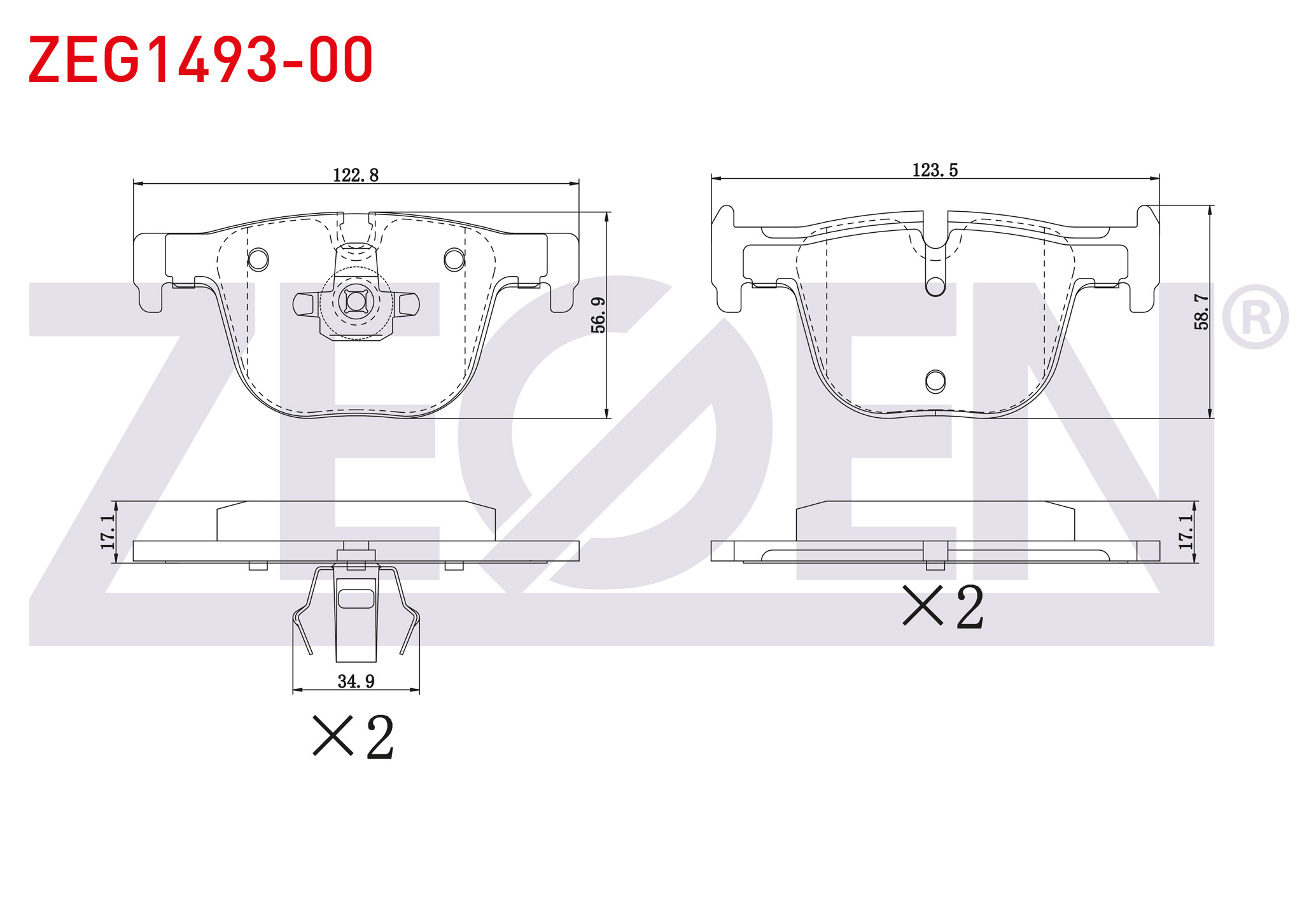 ZEGEN  | FREN BALATA ARKA BMW 3 SERISI (F30) 335 i 2011-
