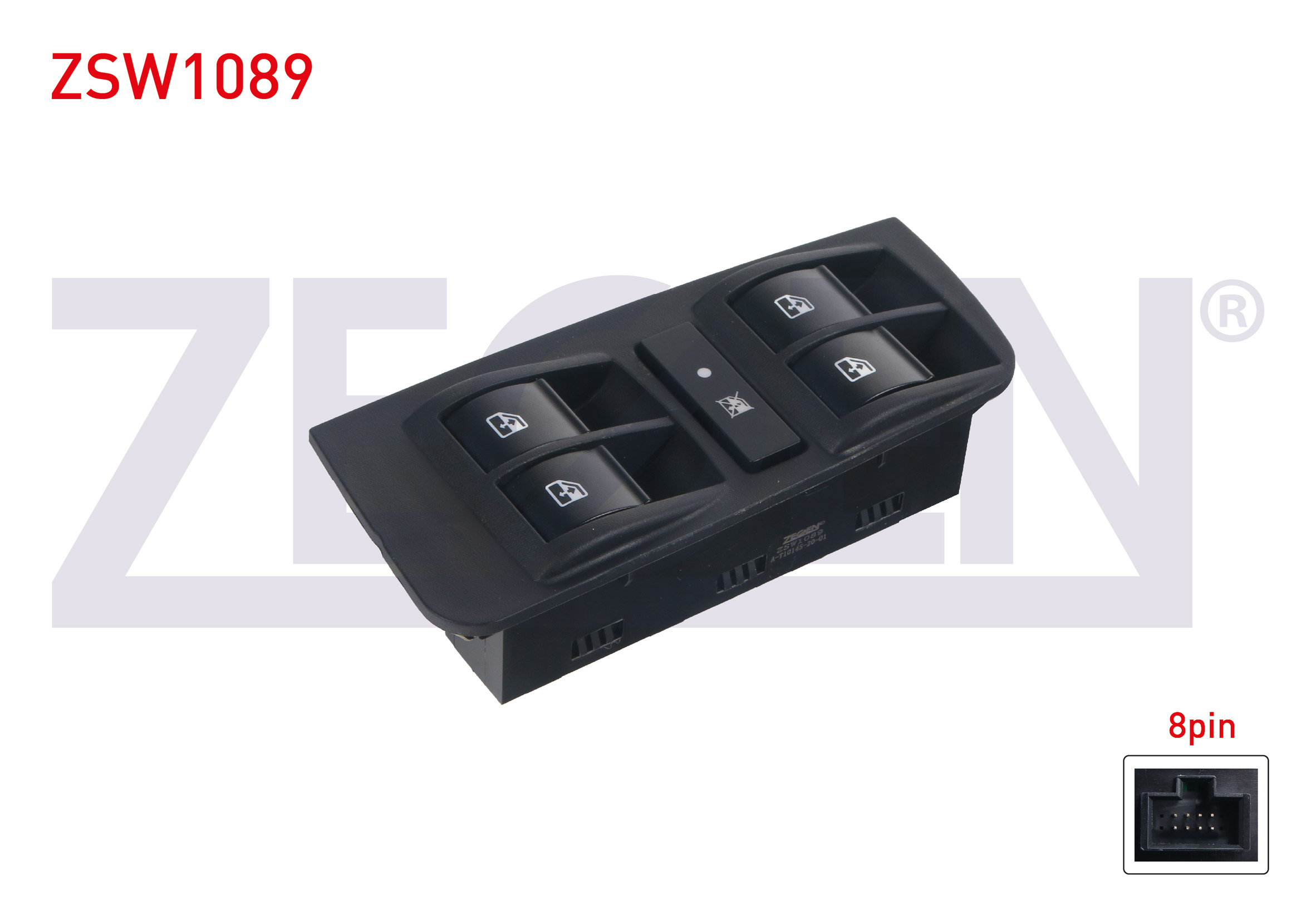 ZEGEN  | CAM ACMA ANAHTAR GRUP COCUK CAM KILITLI YESIL ISIK 8 PIN FIAT PALIO - SIENA 1996-2005