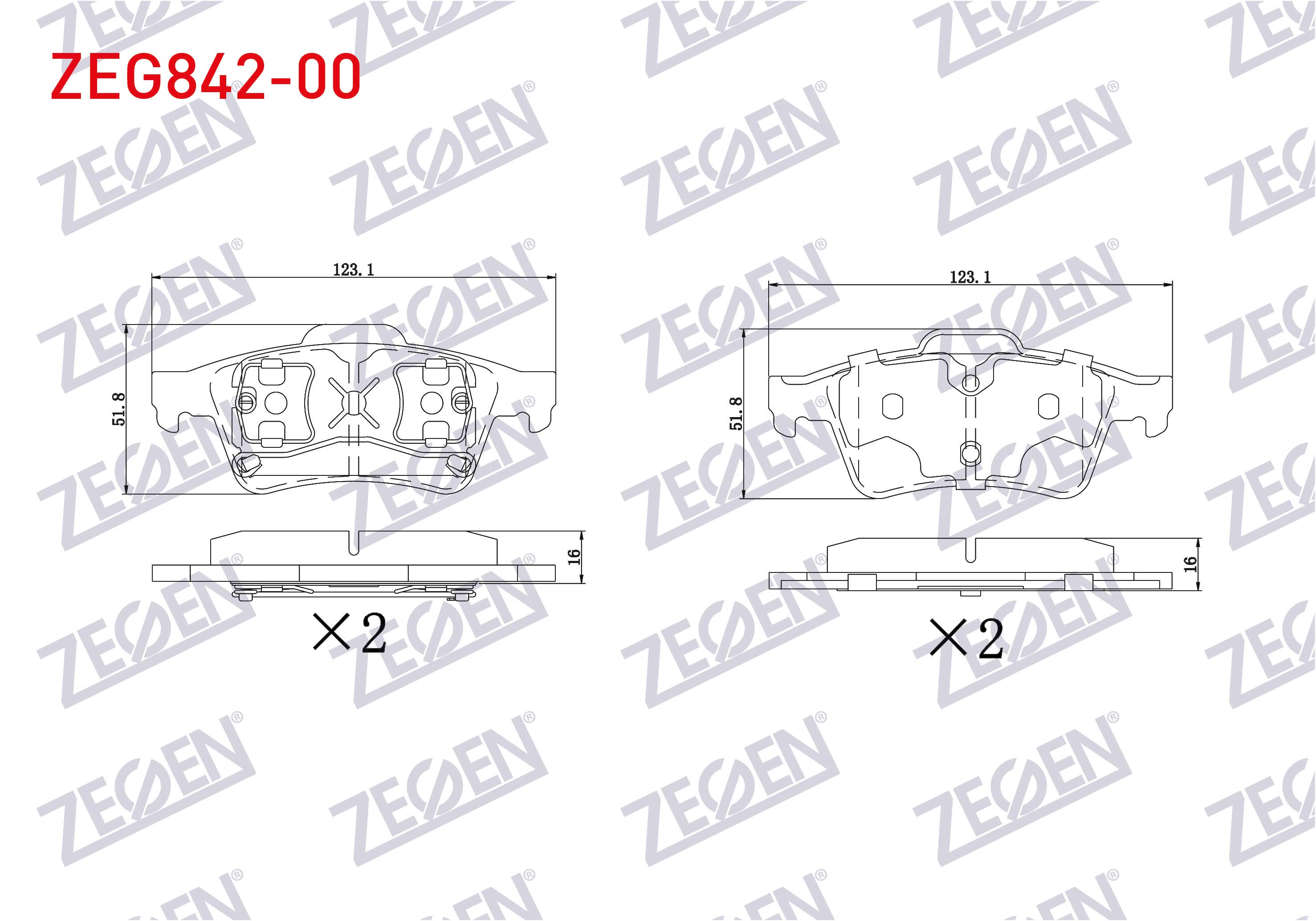 ZEGEN  | FREN BALATA ARKA TRANSIT CON. 1.8 TDCI 2002-2013/FOCUS III 1.6 TDCI 2011-2015/C-MAX II 1.6 TDCI 2010-/FOCUS III 1.6 TI-VCT 2011-2015/ OPEL VECTRA C 2.0 DTI 2002-2008/ MAZDA 1.6 DI