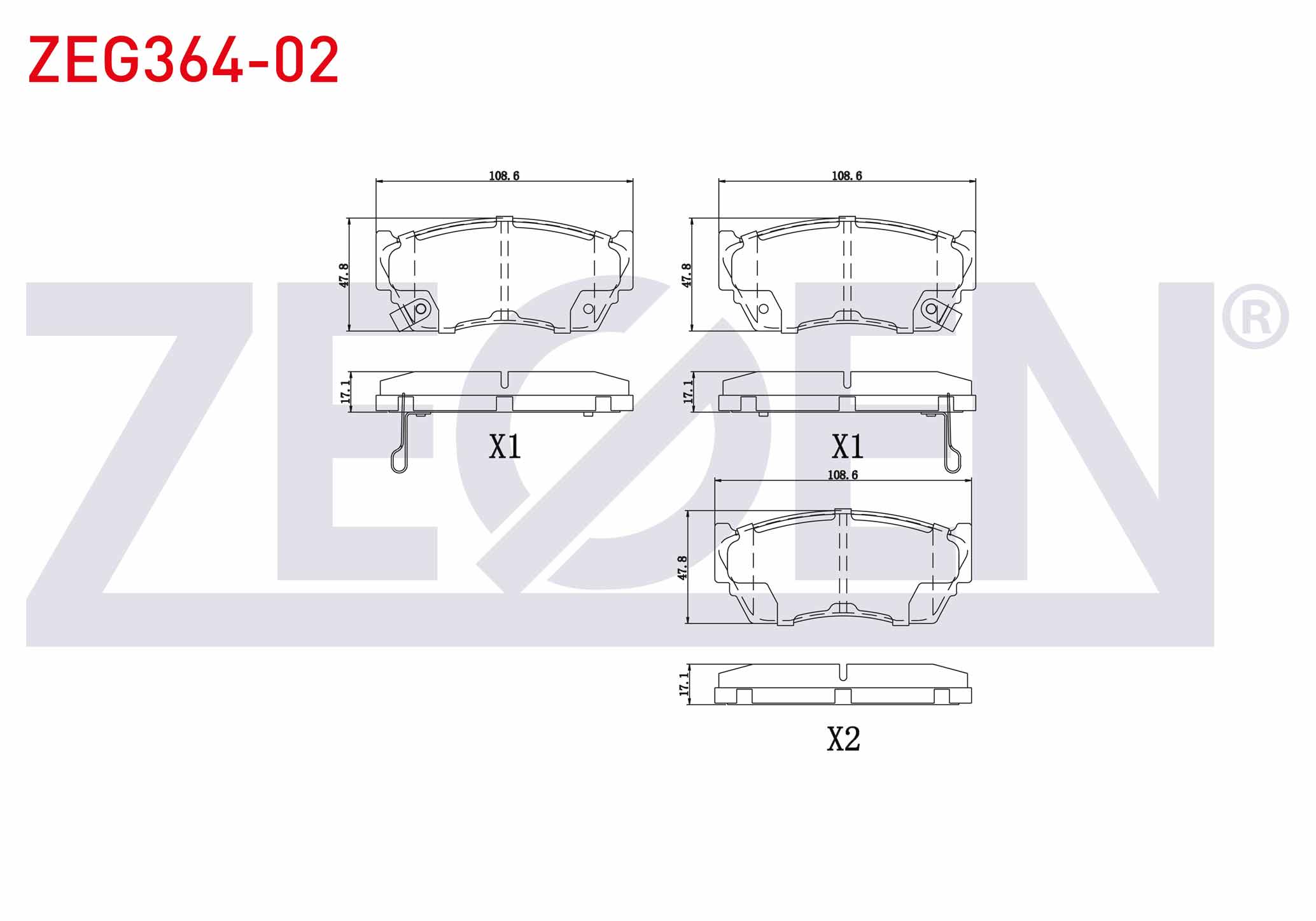 ZEGEN  | FREN BALATA ON NISSAN SUNNY III (N14) 1.4i 1990-1996 / SUNNY III (N14) 1.6i 1990-1996