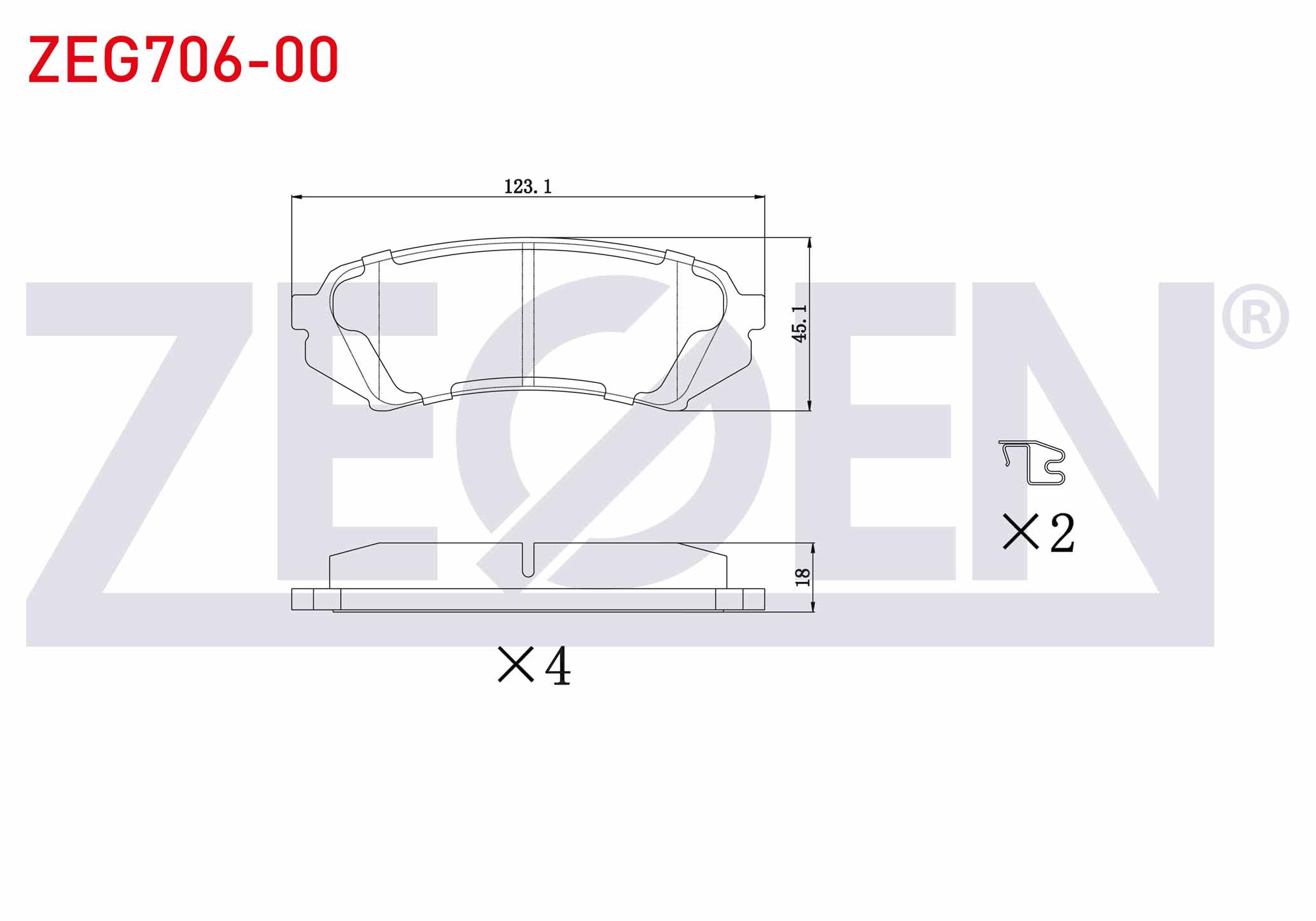 ZEGEN  | FREN BALATA ARKA TOYOTA LAND CRUISER 100 (UZJ100) 4.2 TD 1998-2007 / LAND CRUISER 100 (UZJ100) 4.7 1998-2007